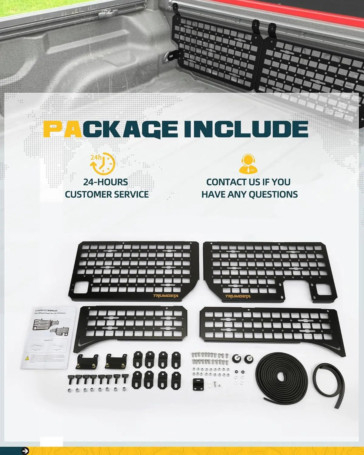 Heavy-Duty Side Bed MOLLE Panel Fit for 2022+ Ford Maverick-7