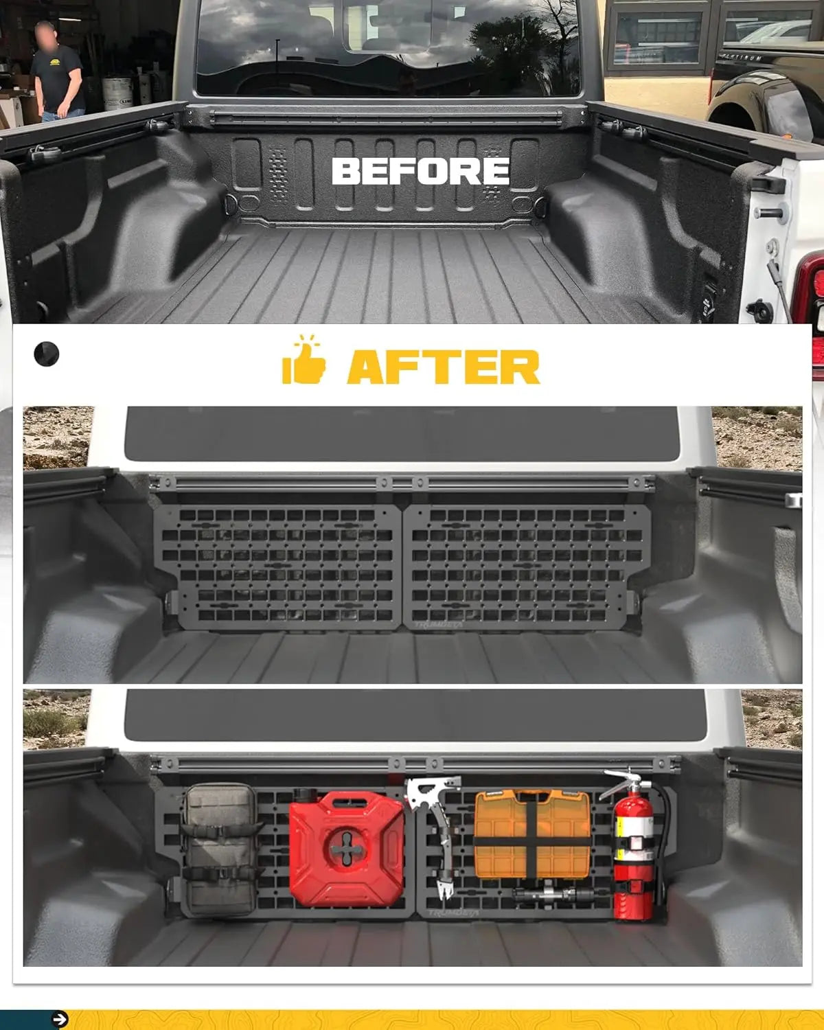 Front Bed MOLLE Panel Fit for 2022+ Ford Maverick-4