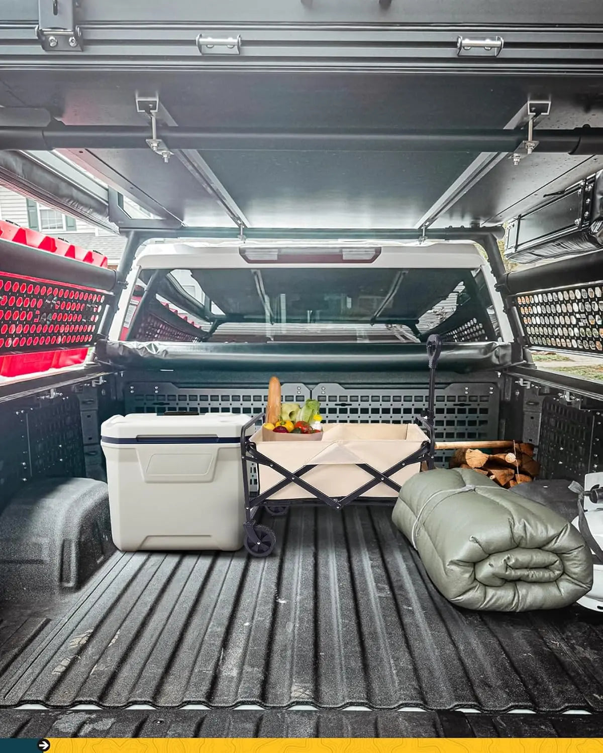 Front Bed MOLLE Panel Fit for 5.5 Feet Toyota Tacoma 2016-2023 Truck Storage Organizer System-2