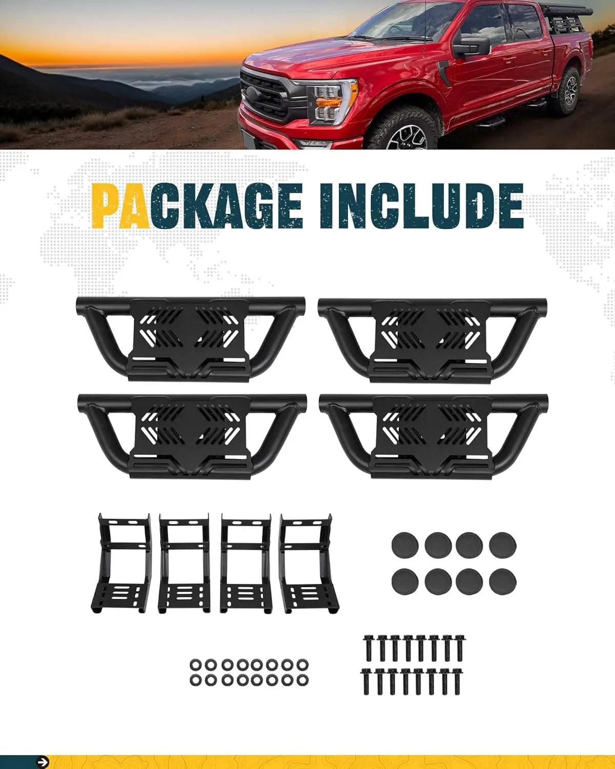 4X EZ Side Steps for 2015-2024 Ford F Series-8
