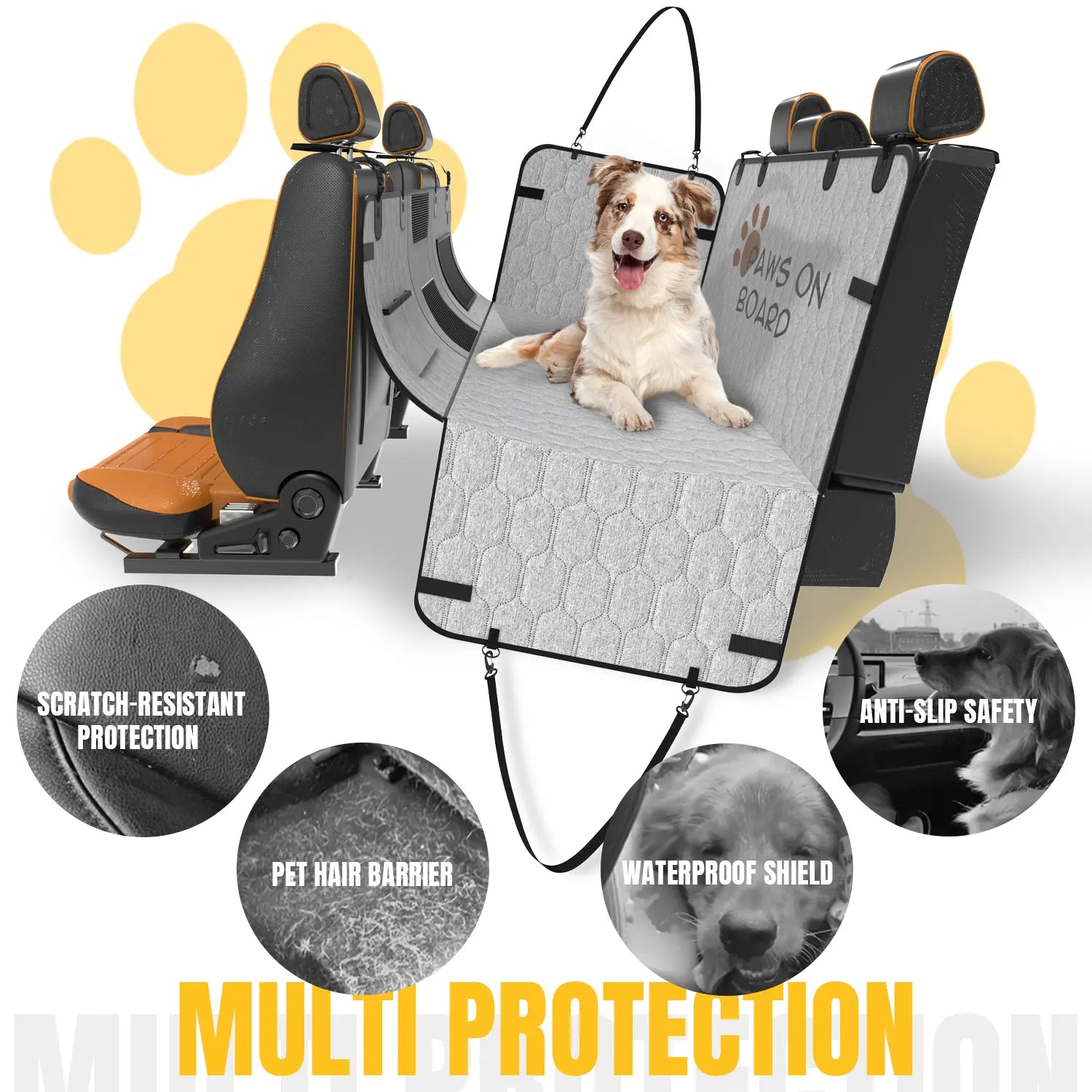 Dog Car Seat Cover for Trucks - Ready for Trail Rides, Camping Trips & Daily Errands-8