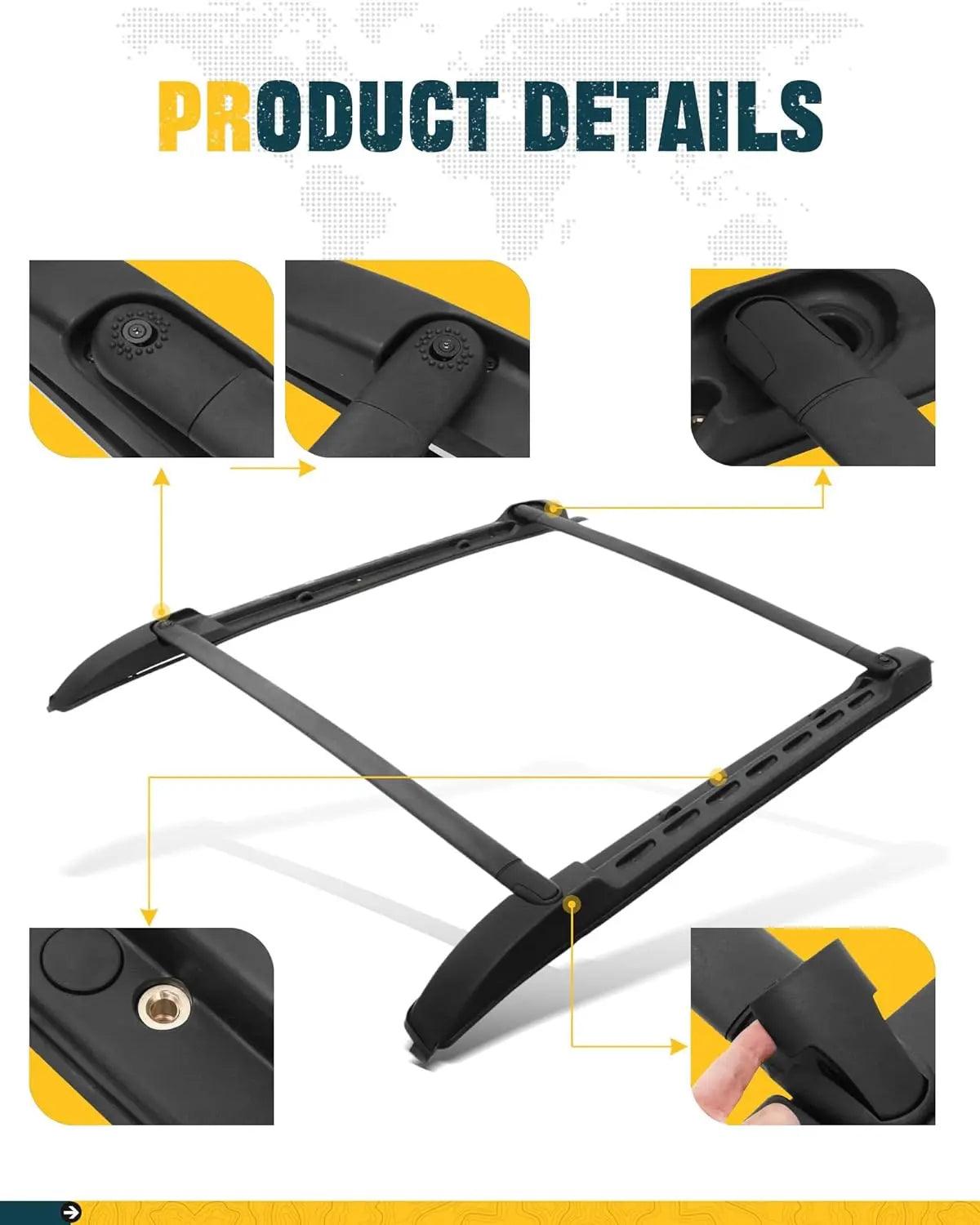 Roof Rack Cross Bars Kit for Toyota Tacoma Double Cab-8