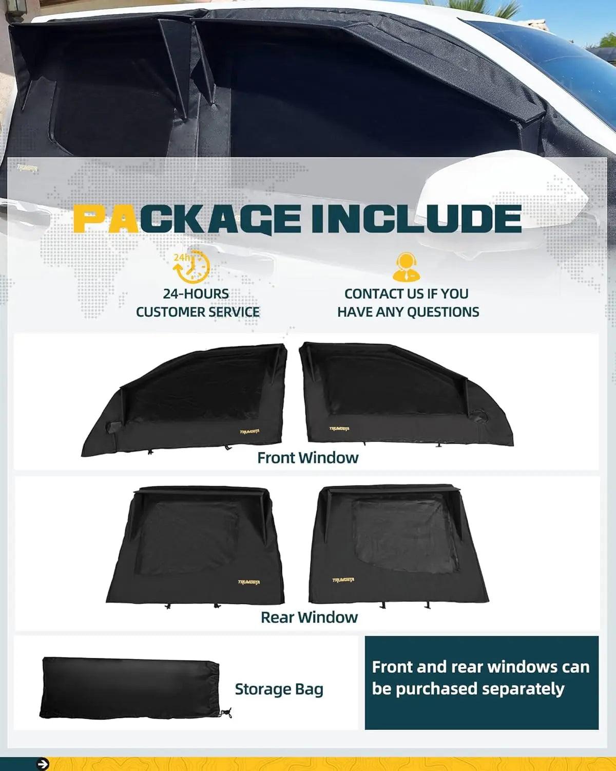 4-in-1 Sunshade Window Covers for Toyota Tacoma 2024 2025 - TRUMGETA