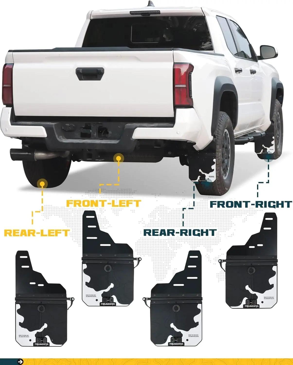4PCS Silver Truck Mud Flaps for Ford F-150 F150 2021-2025-8