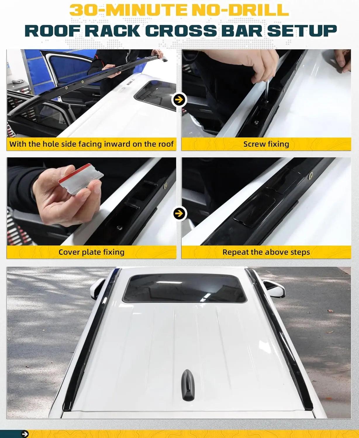 260 lbs Roof Rack Cross Bars Kit for 2024 2025 Toyota Tacoma Double Cab-8