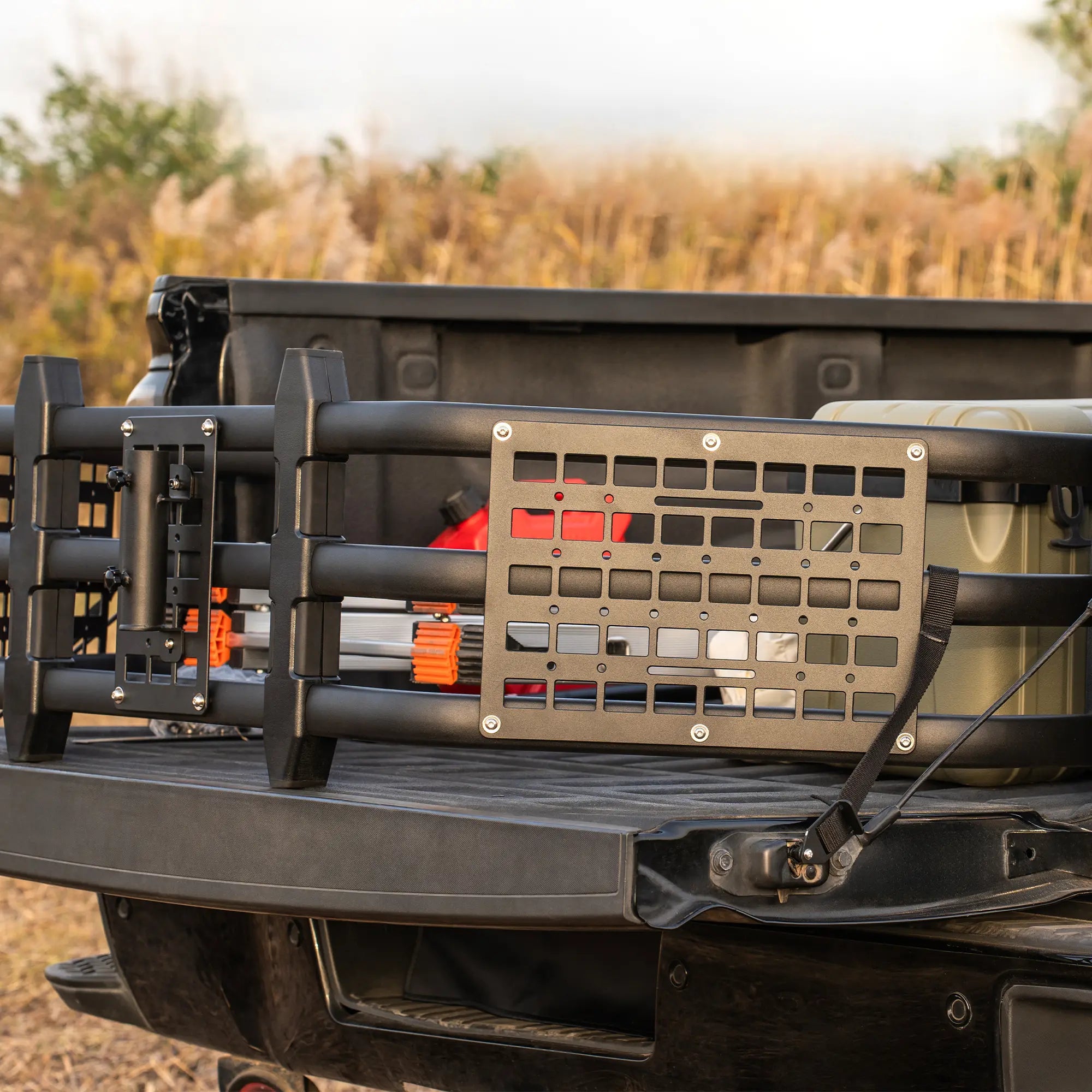 Truck Bed Extender for Ford F150 2015-2025 with Molle Panel and Flag Pole Mount - TRUMGETA