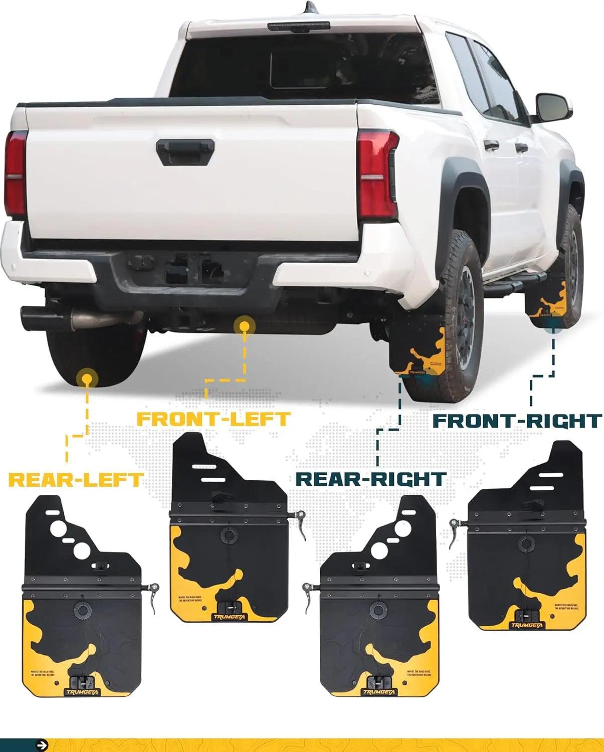 4x Upgraded Truck Mud Flaps for Toyota Tacoma 2024 2025-8