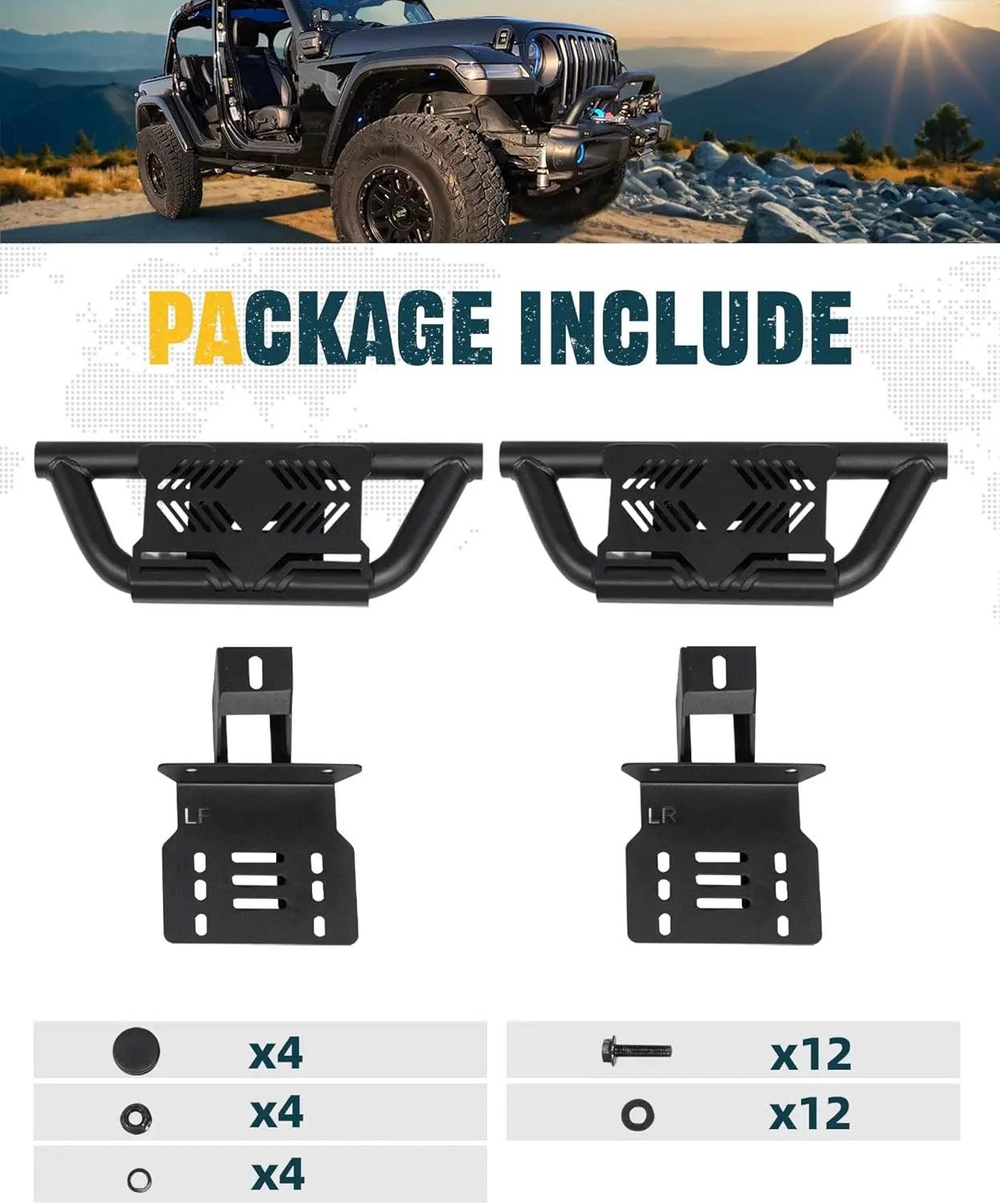 2X EZ Side Steps for 2018-2024 Jeep Wrangler JL-8