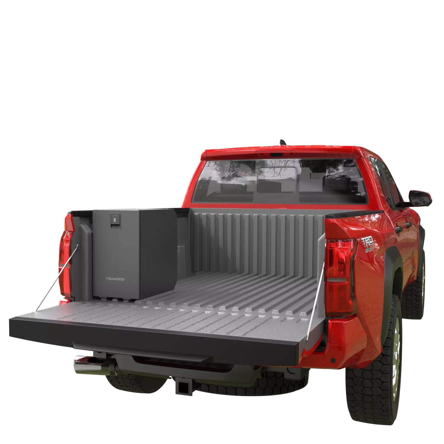 Lockable Truck Bed Tool Box Fit for Toyota Tacoma 2024 2025 Wheel Well Tool Box With Drawers-9