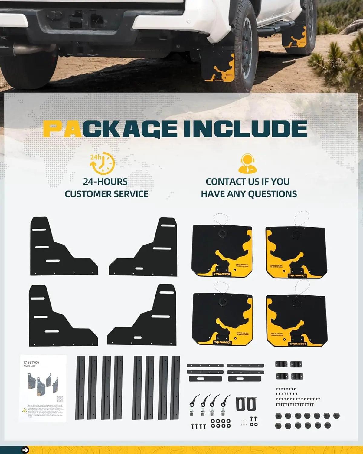 4PCS Upgraded Truck Mud Flaps for Toyota Tacoma 2005-2023-8