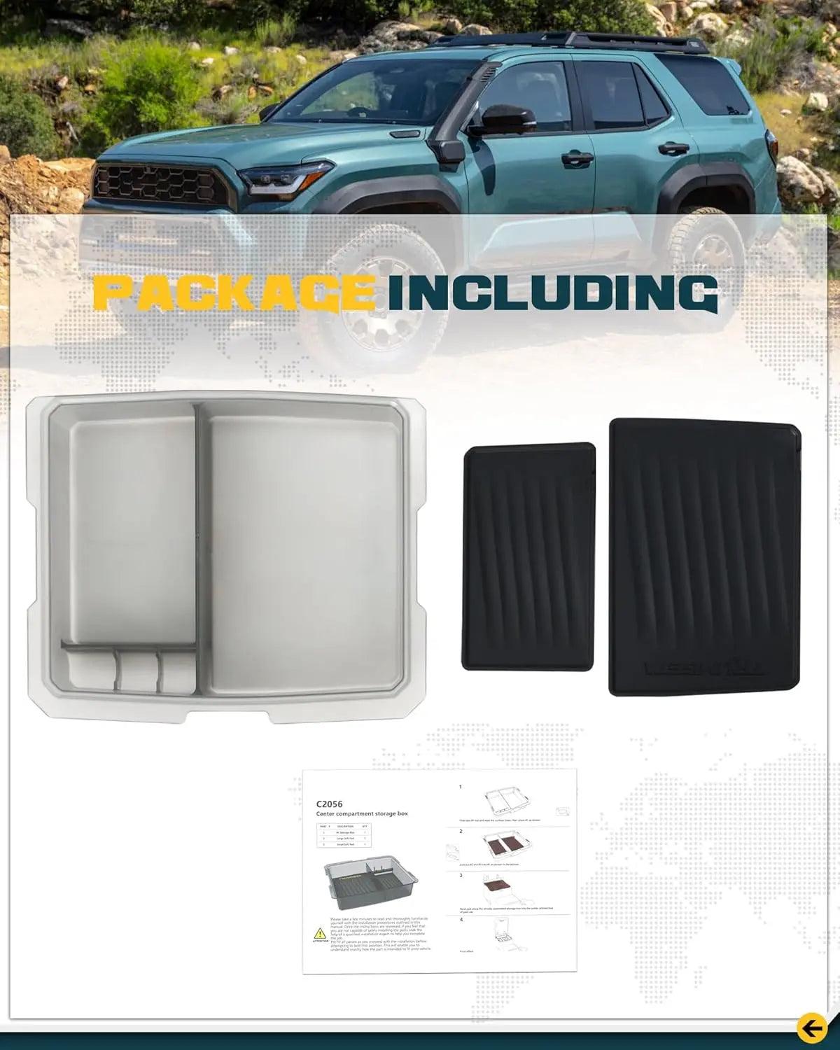 Center Console Organizer Tray for 2024 2025 Toyota Tacoma & Toyota 4Runner 2025+-8