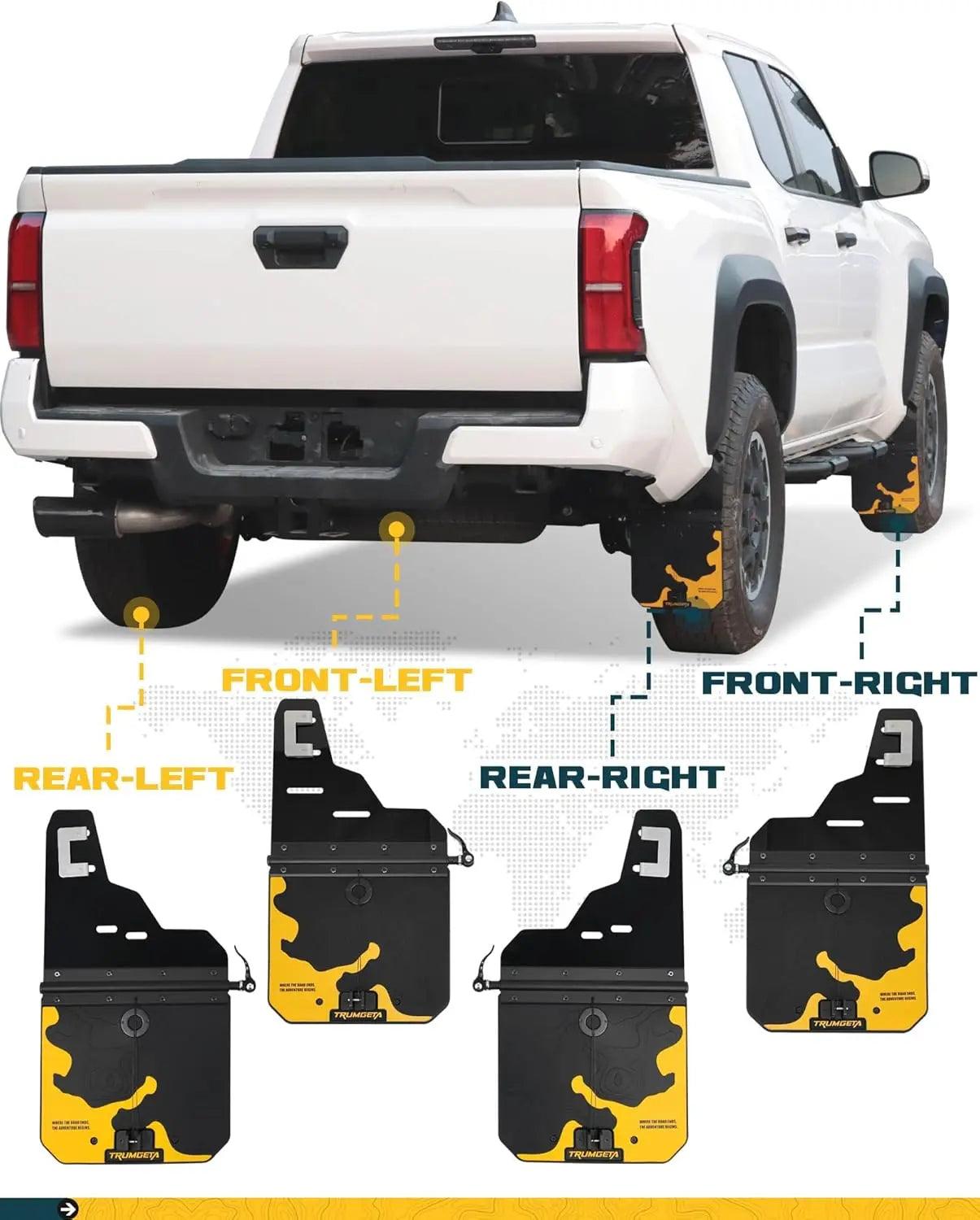 4PCS Upgraded Mud Flaps for Ford F-150 F150 Without Fender Flare 2021-2025-8