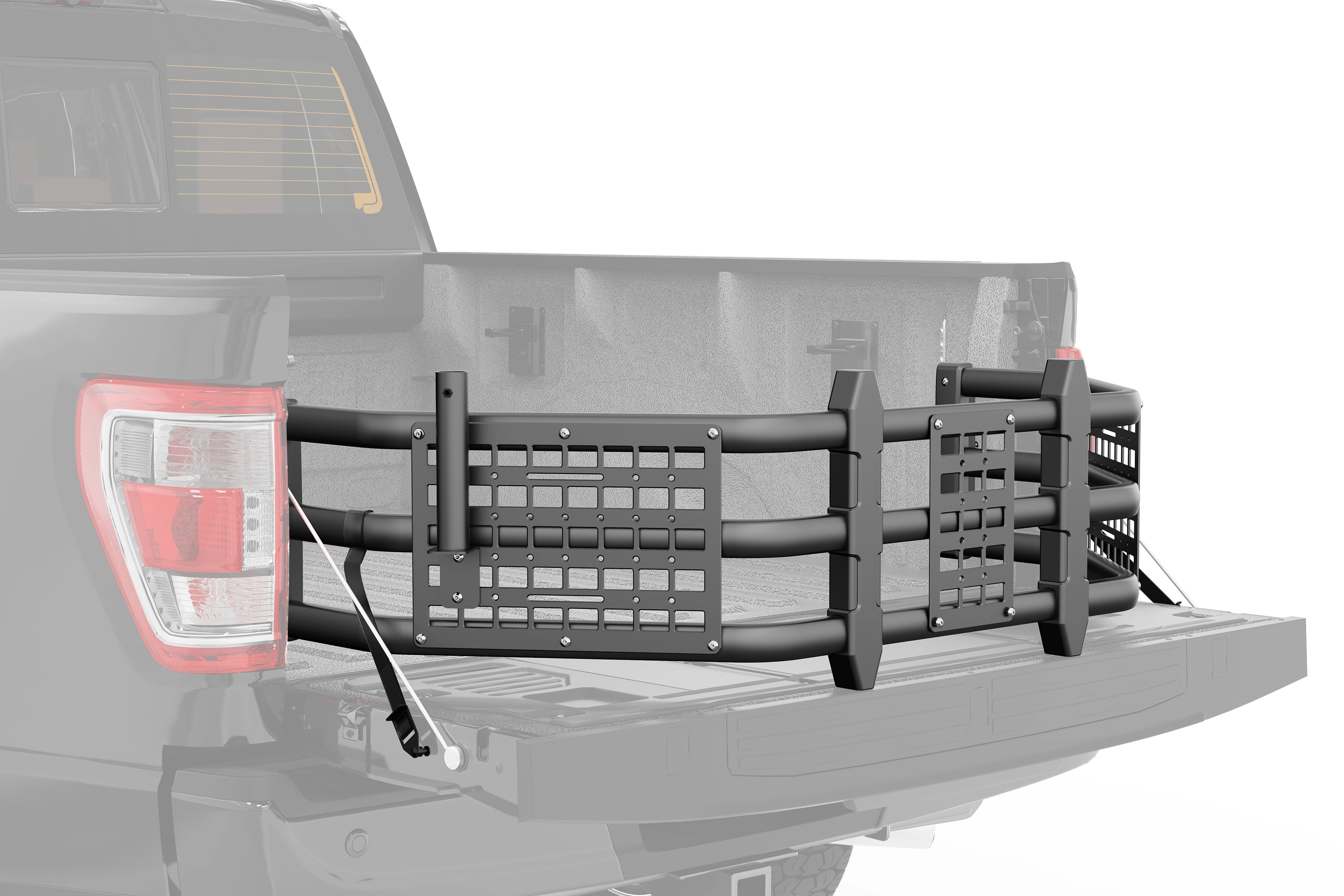 Truck Bed Extender for Ford F150 2015-2025 with Molle Panel and Flag Pole Mount - TRUMGETA