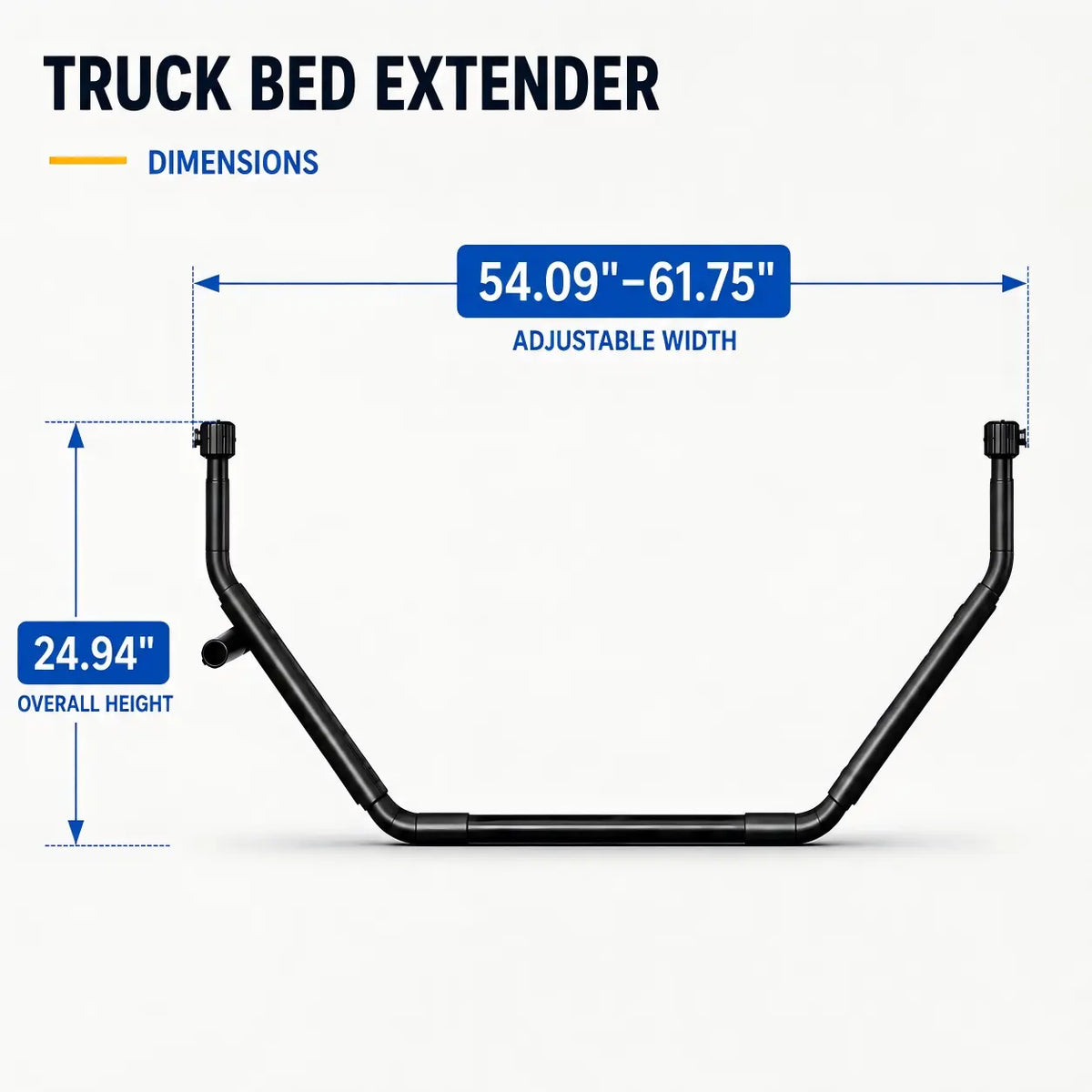 TRUMGETA Ram Bed Extender – 24" Truck Bed Extension for 2019-2025 Ram 1500 | Tailgate Extender for Lumber, Gear & More