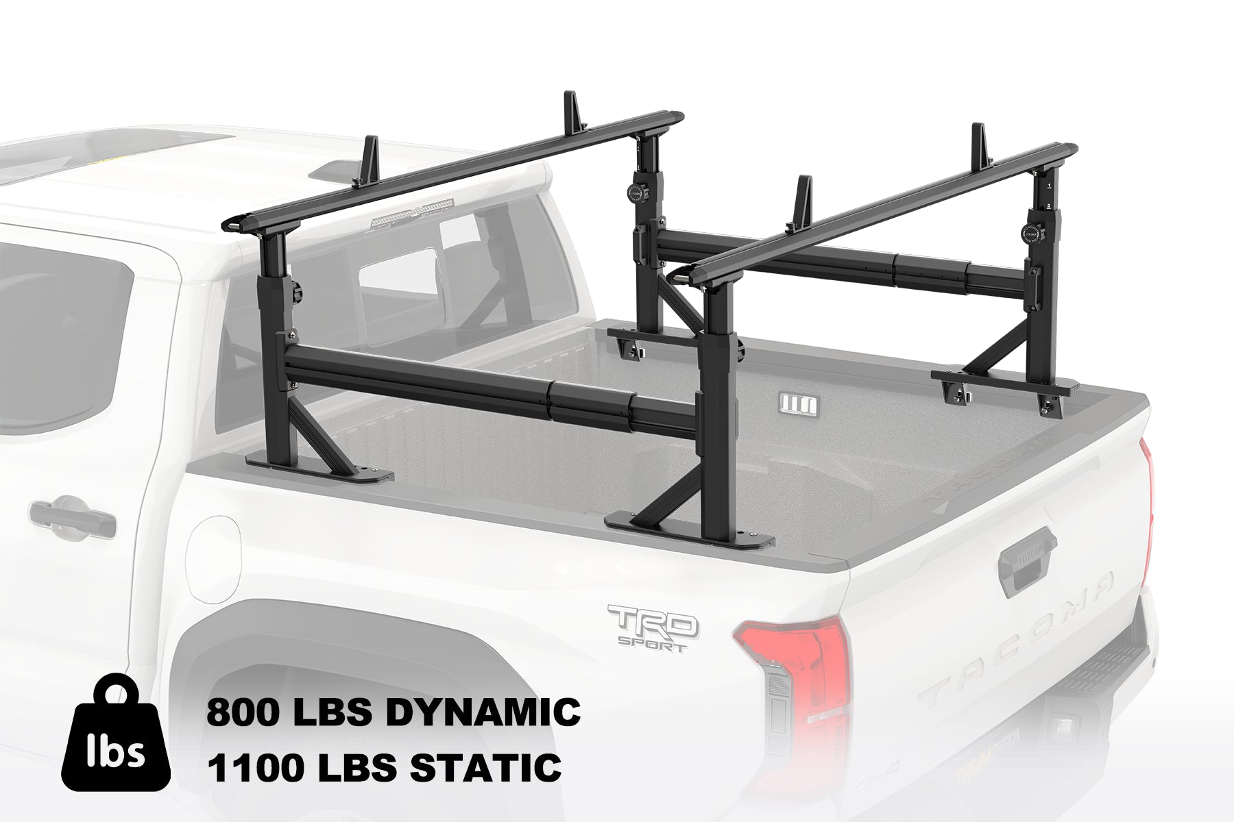 TRUMGETA Heavy-Duty Adjustable Truck Bed Rack with Side Bars for Mid-Size Pickup Trucks - Tacoma, Gladiator -1