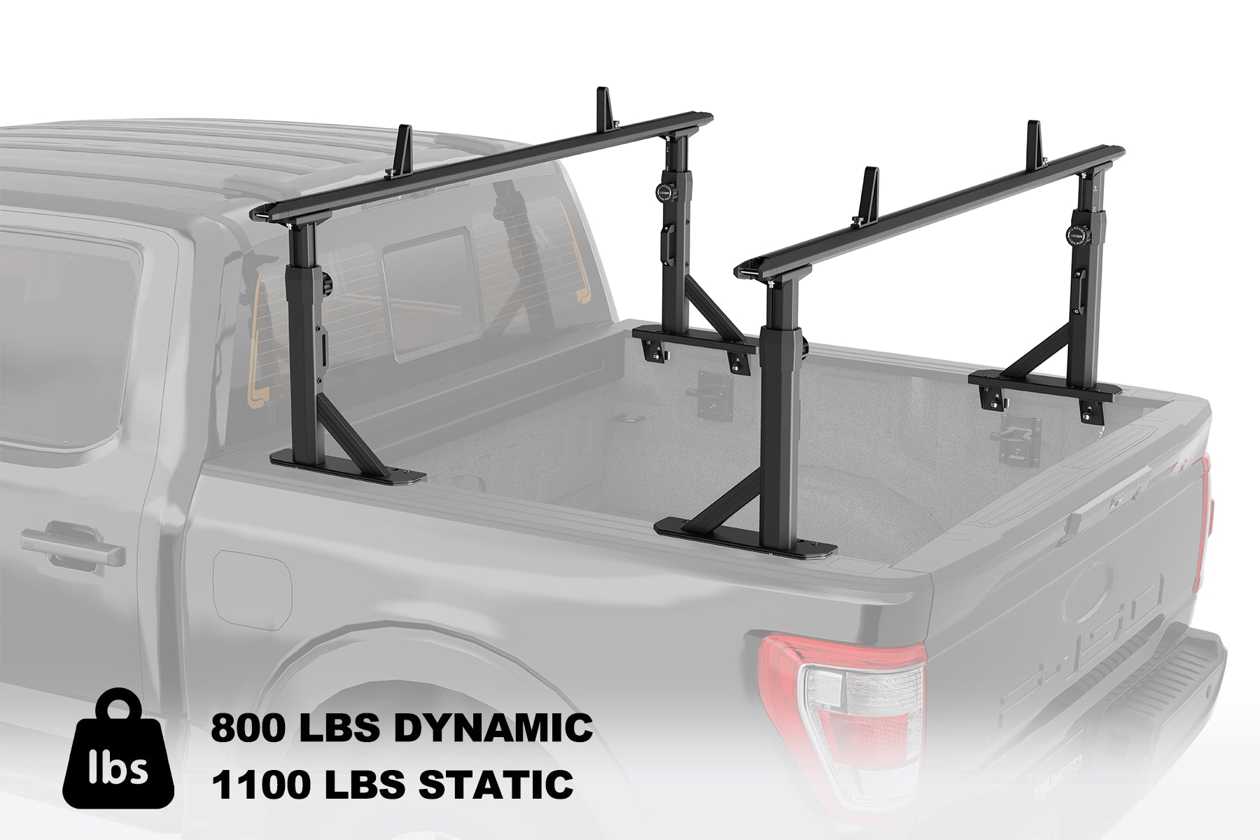 TRUMGETA Adjustable Ladder Racks for Full-Size Pickup Trucks -1
