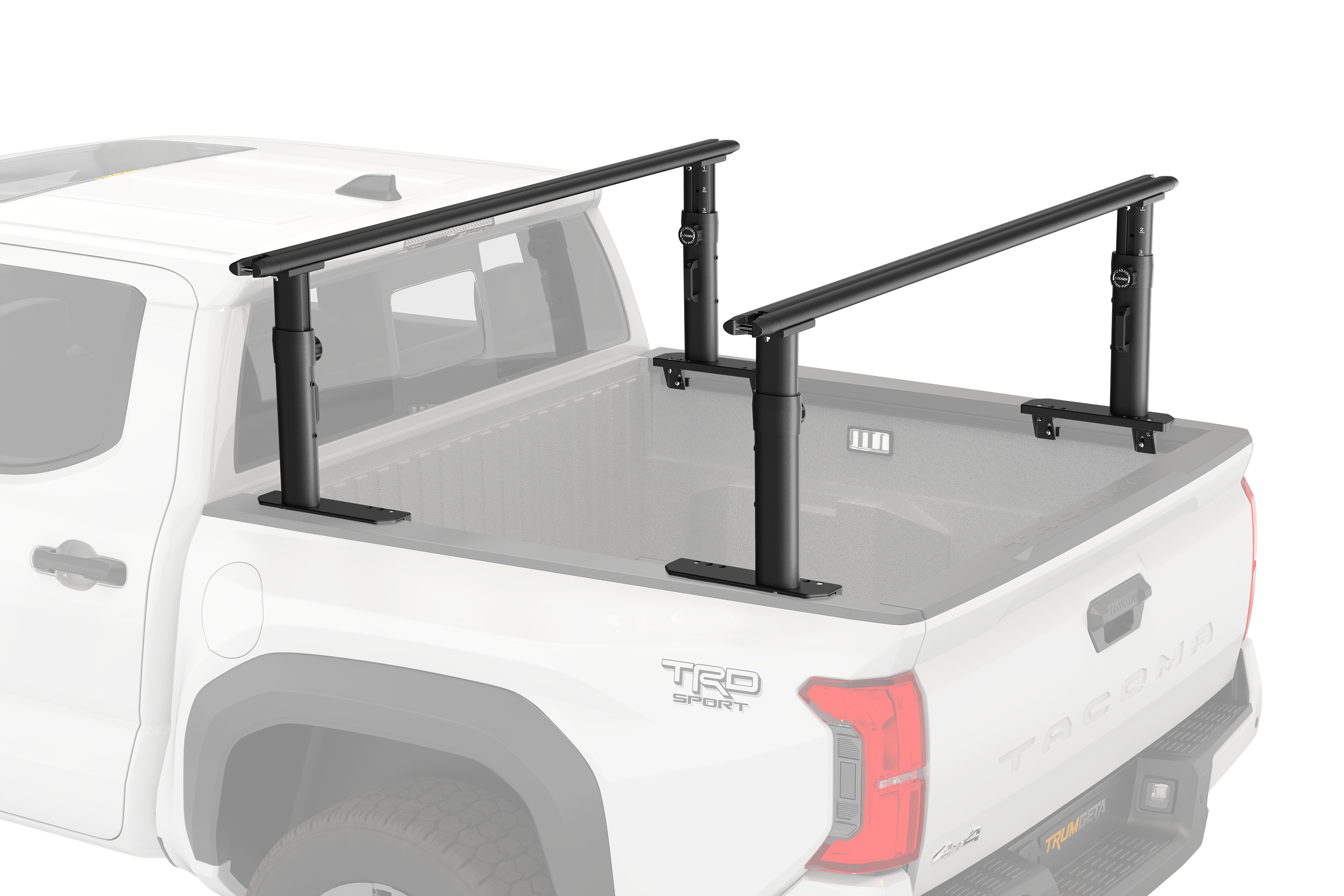 TRUMGETA 800 LBS Adjustable Truck Bed Rack for Mid/Full-Size Pickups –Worksite to Weekend Ready - BASE