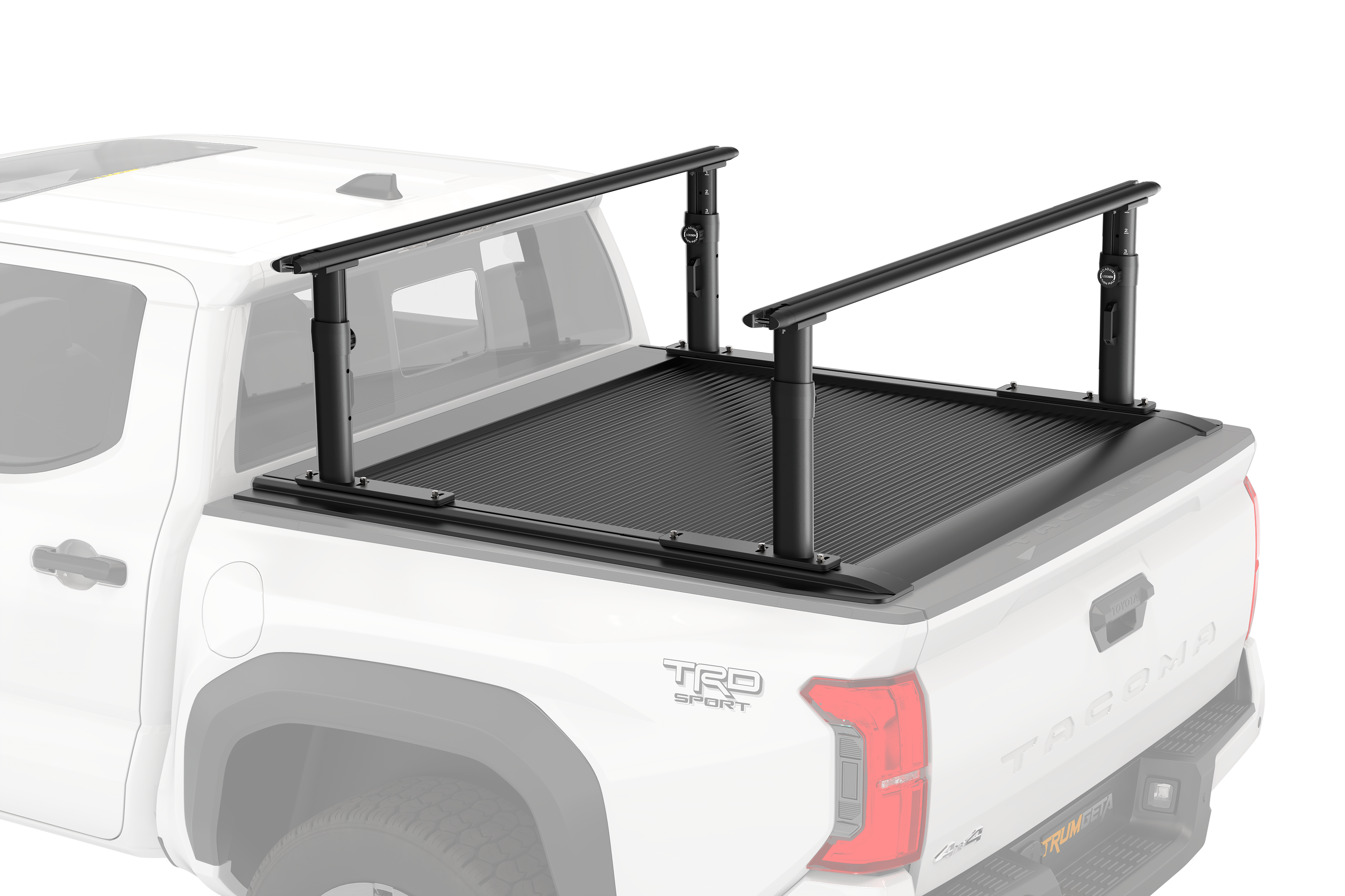 TRUMGETA 600 LBS Adjustable Truck Bed Rack for Mid/Full-Size Pickups (Compatible with T-Slot Tonneau Cover)