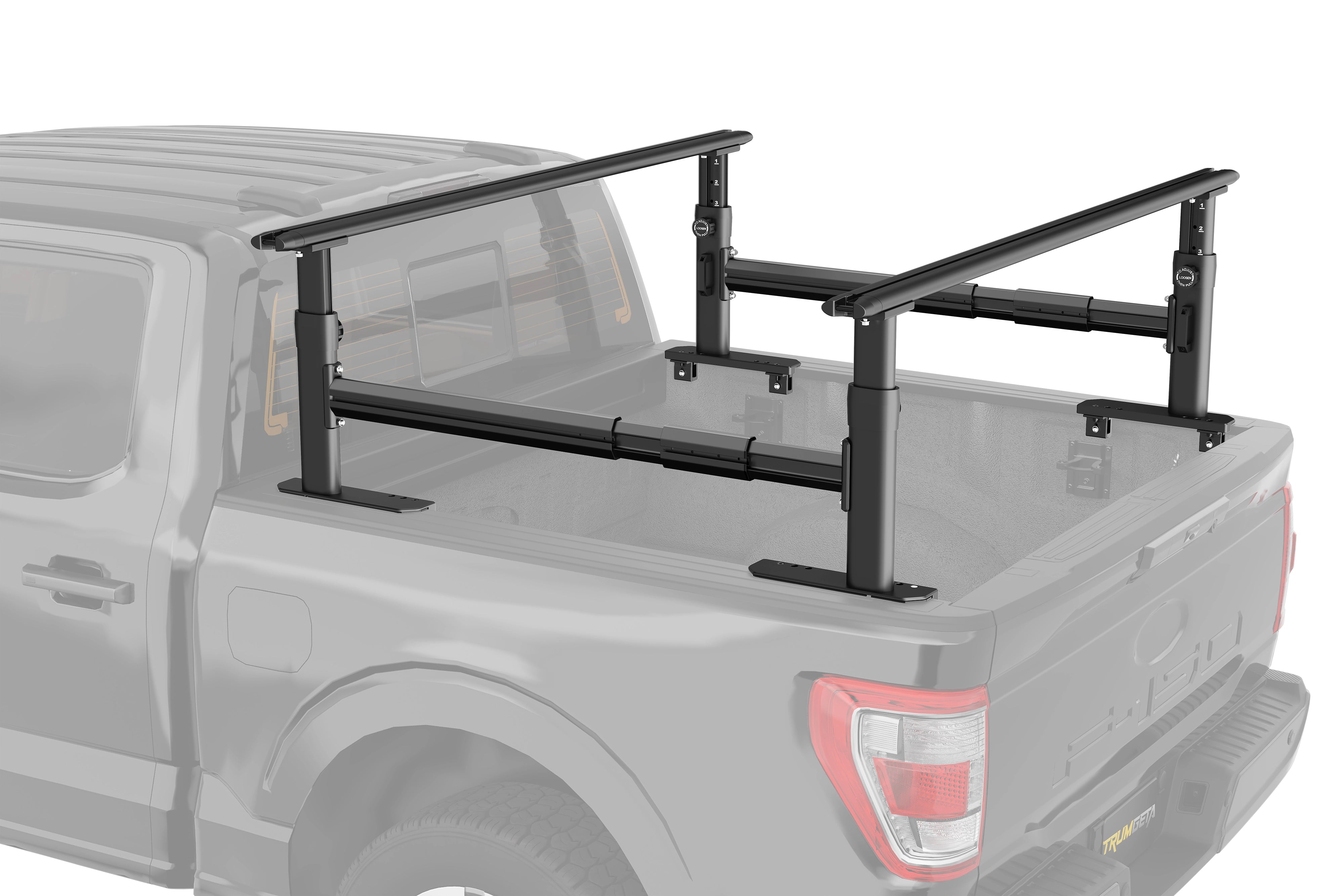 TRUMGETA Universal Adjustable Truck Bed Rack for Full Size Trucks 600 LBS with Side Bars