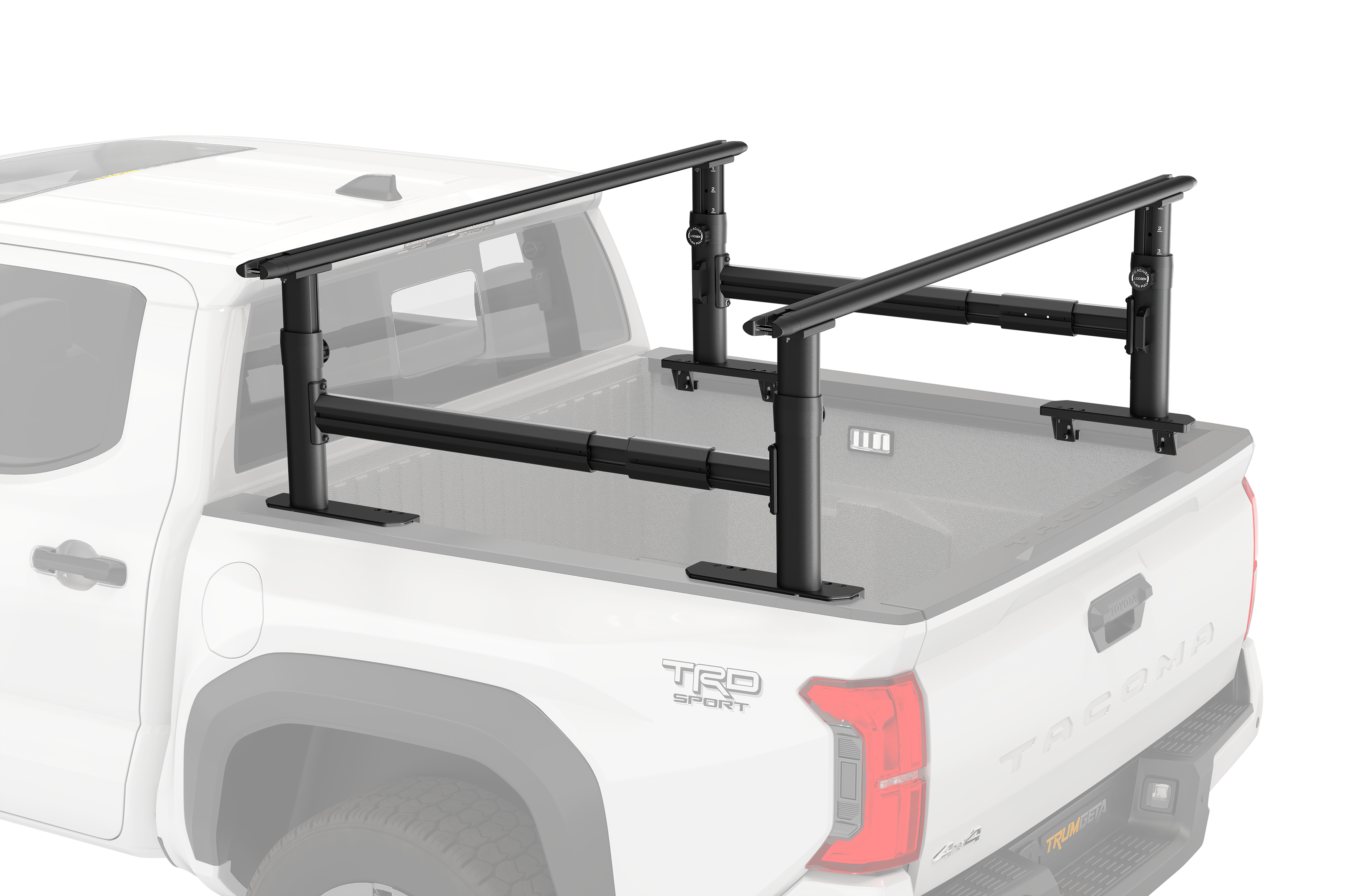 TRUMGETA 800 LBS Adjustable Truck Bed Rack for Mid/Full-Size Pickups –Worksite to Weekend Ready - BASE