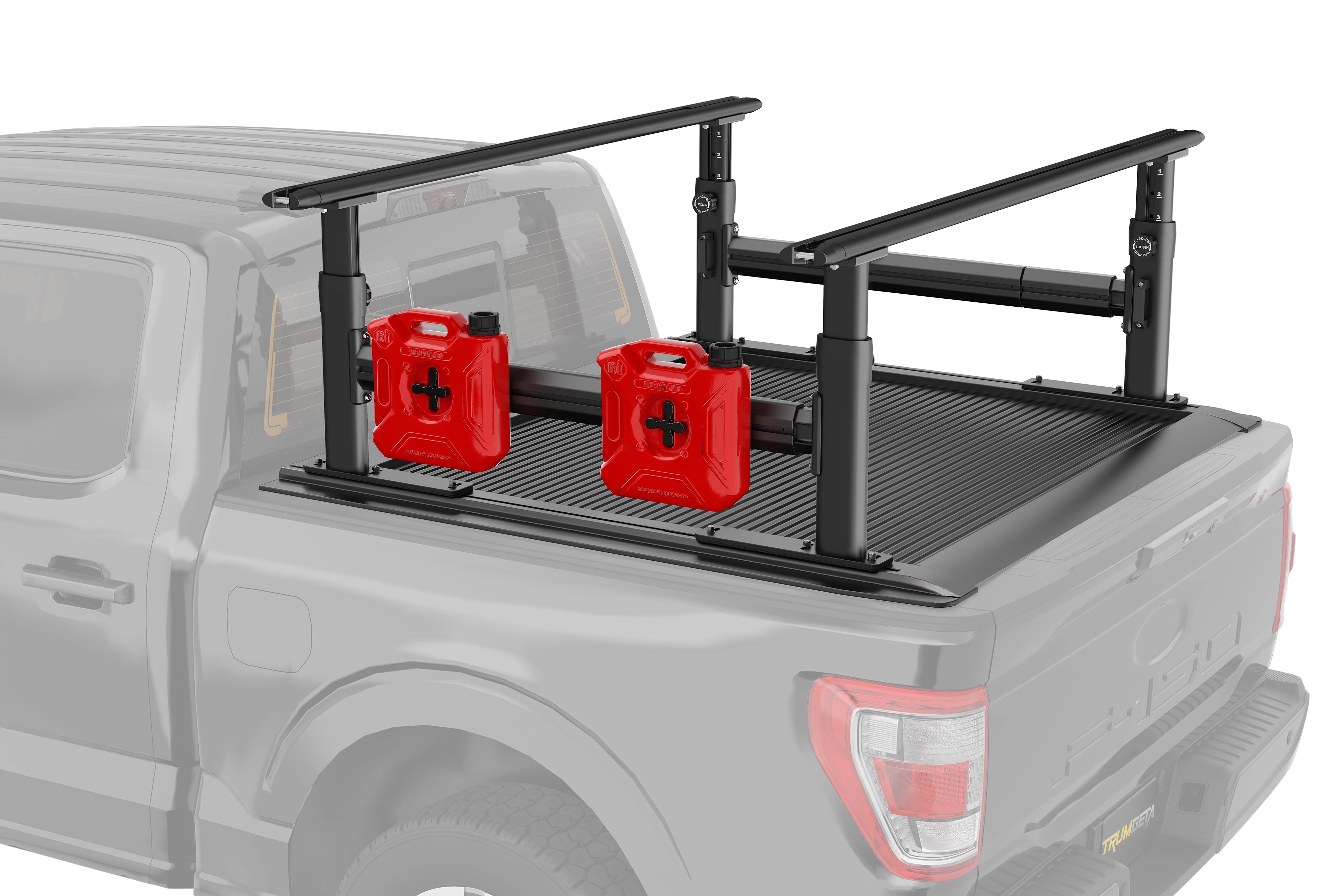 TRUMGETA Truck Bed Rack Fit for F150,Silverado,Ram with Tonneau Cover, 800 LBS.Adjustable Ladder Rack, Heavy-Duty Pickup Rack Extendable Bed Rack with Side Bars