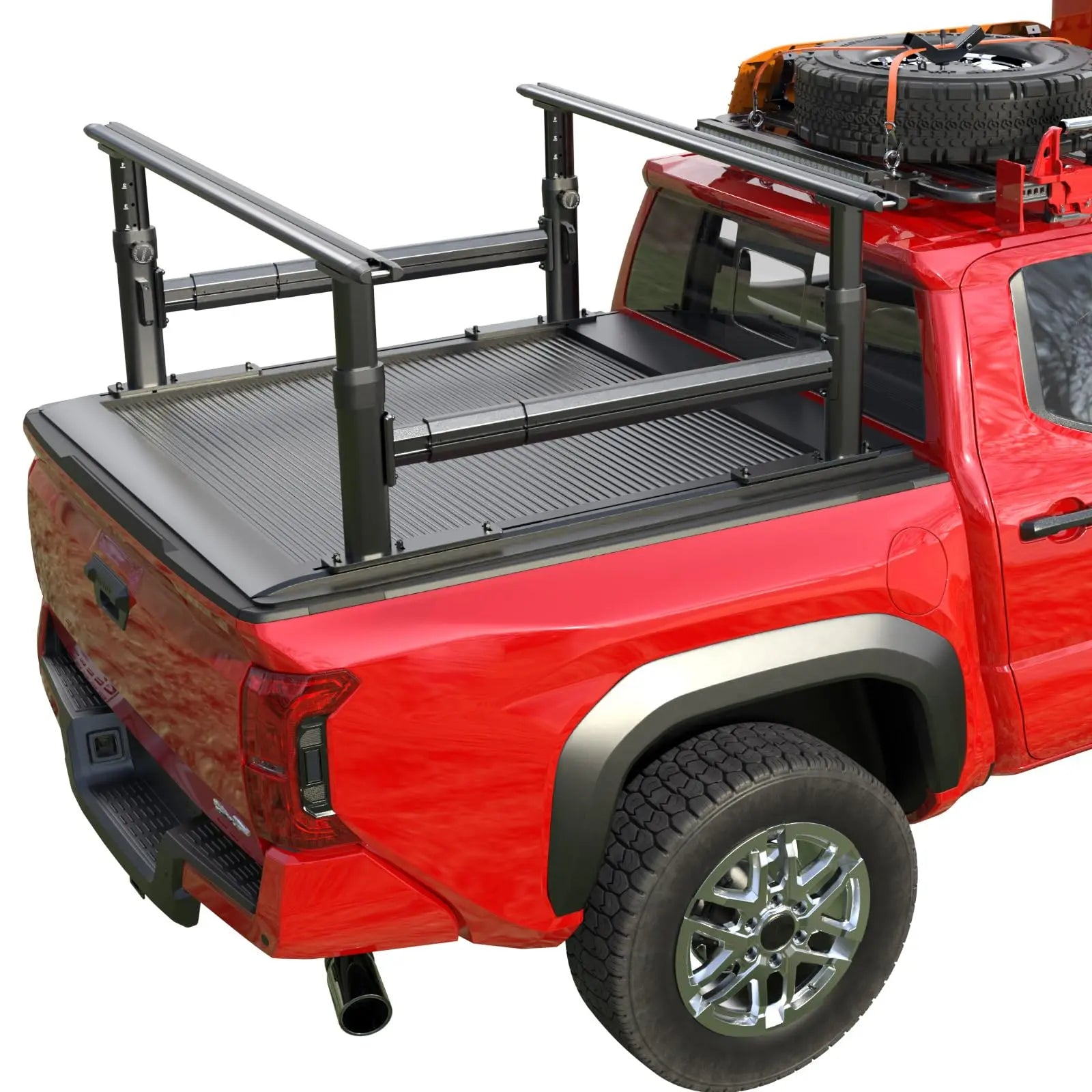 Truck Bed Rack Fit for Tacoma Gladiator Mid Size Pickups with Tonneau Cover w/T-Slot Rails-1