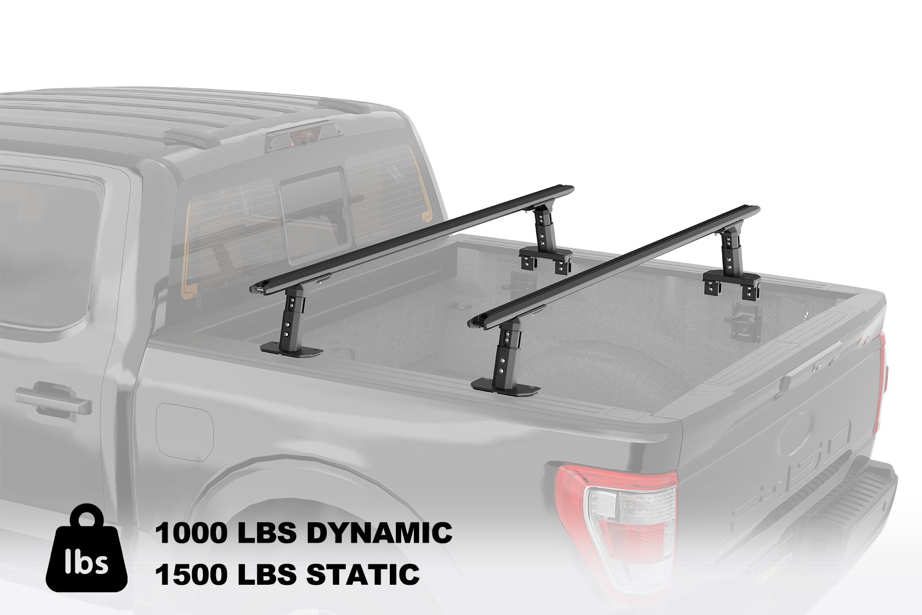 Low-profile Heavy Duty 800LB Adjustable Bed Rack for Trucks -TRUMGETA