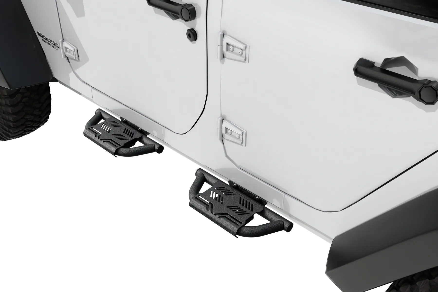Trumgeta Auxchemic® Side Steps for 2007-2018 Jeep Wrangler JK, NOT for Rock Rails