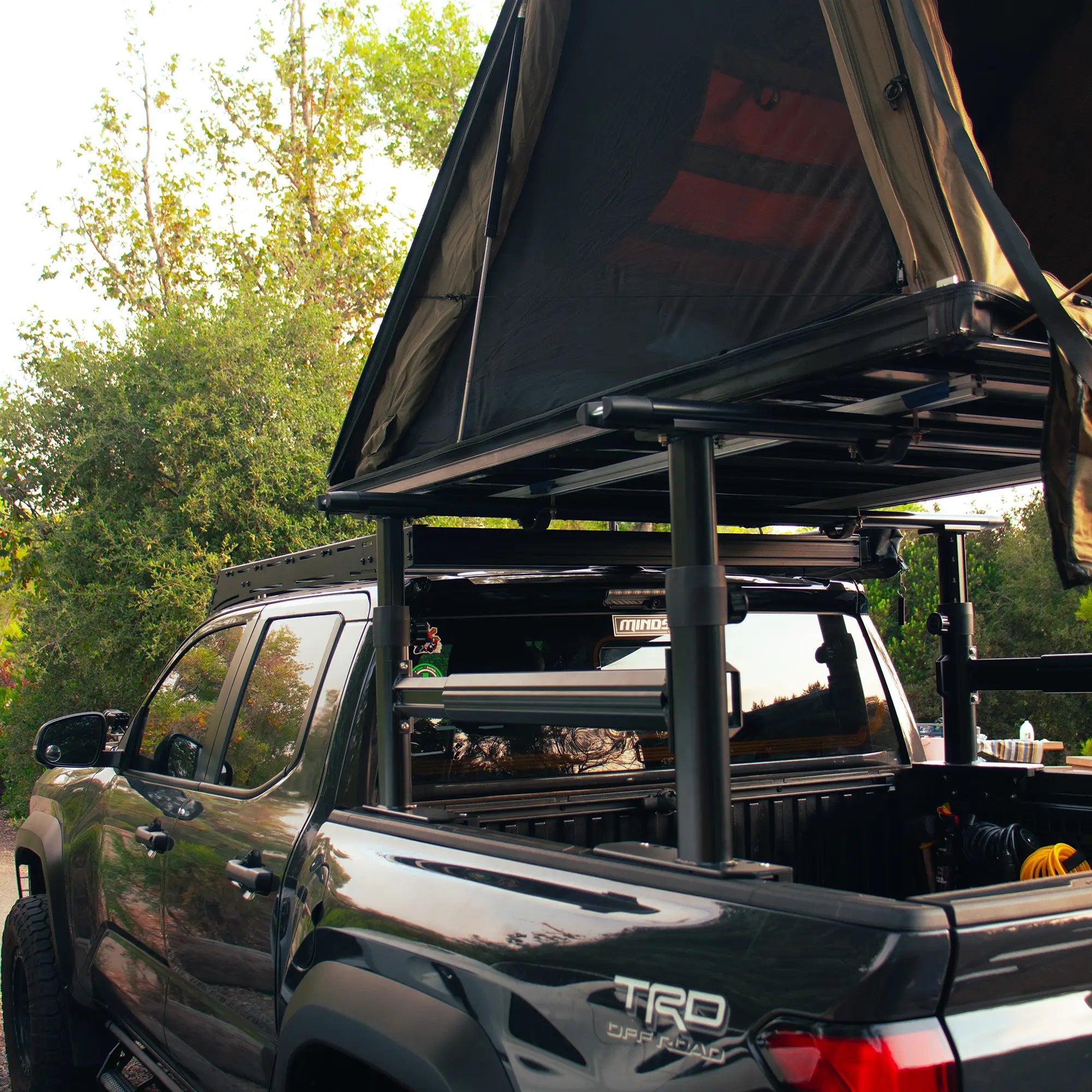 Adjustable Truck Bed Rack with Side Bars for Toyota Tacoma & Jeep Gladiator | Overland Cargo & Gear Mount-2