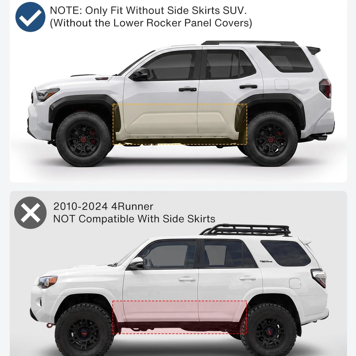 TRUMGETA 6" Running Boards Side Steps for 2025-2026 Toyota 4Runner (6th Gen)