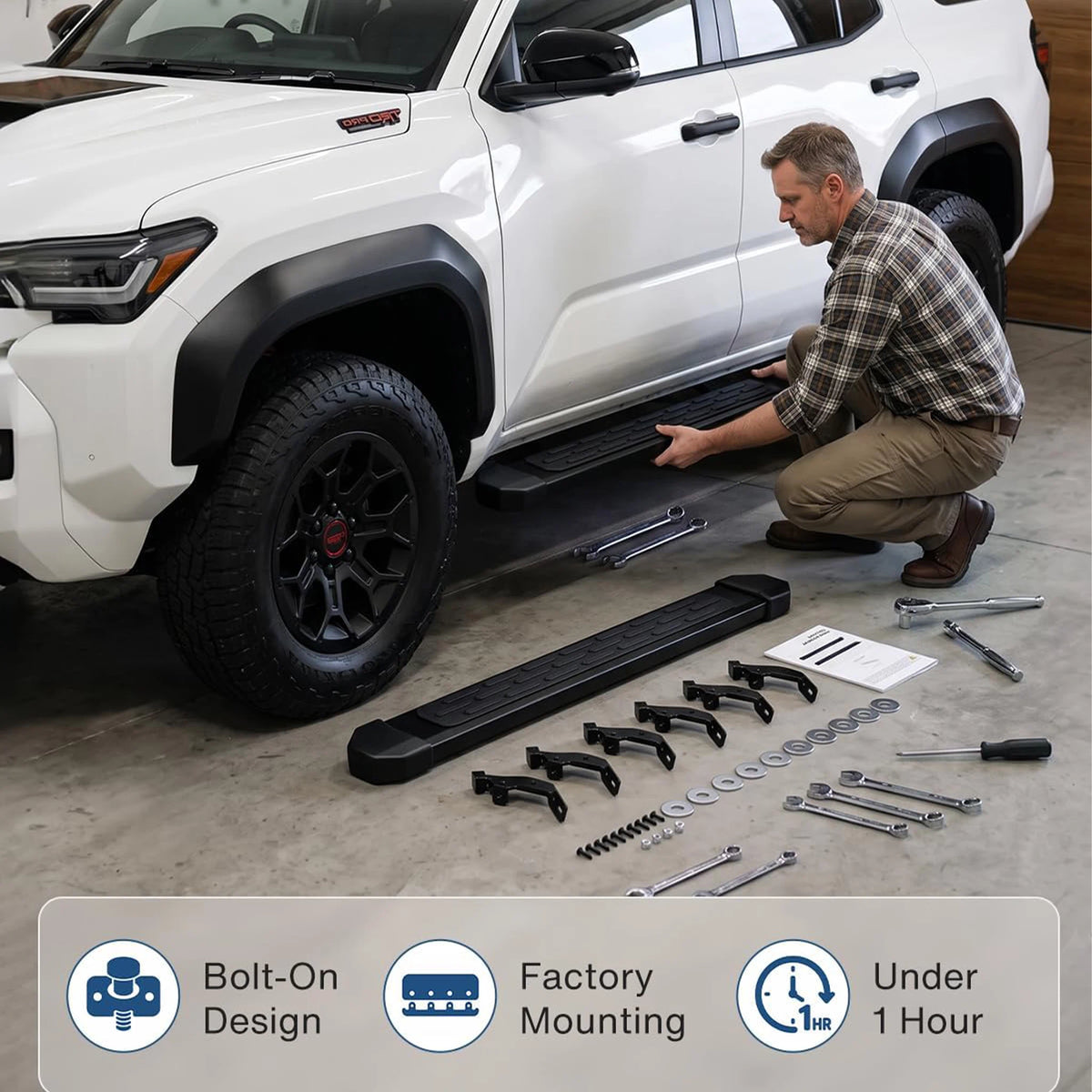 TRUMGETA 6" Running Boards Side Steps for 2025-2026 Toyota 4Runner (6th Gen)
