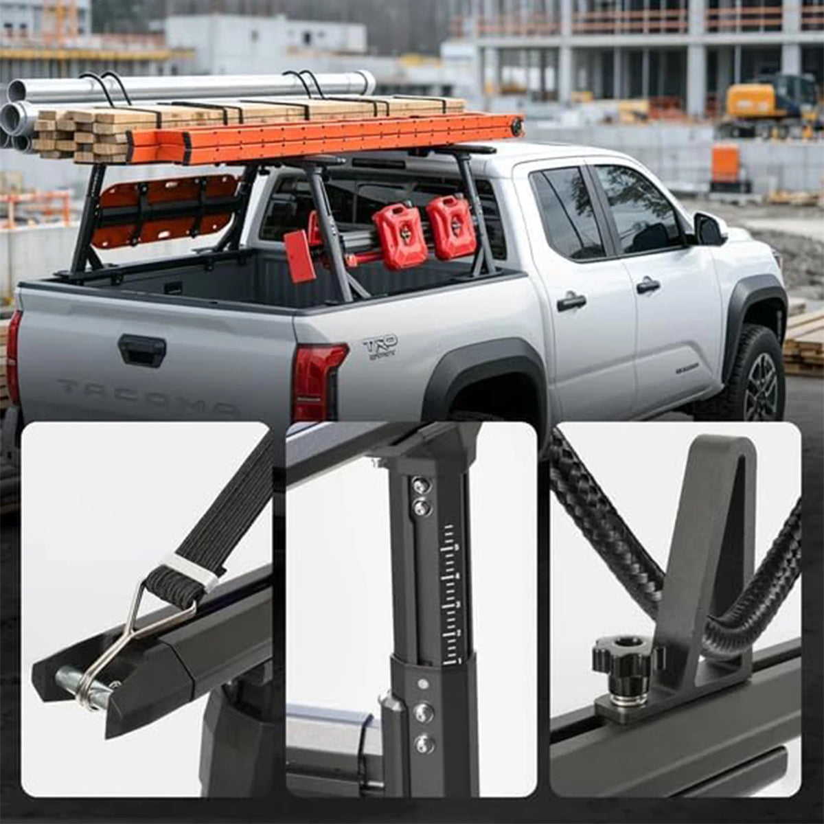 TRUMGETA Adjustable 1000LB Heavy Duty Bed Rack for Trucks with Factory Inner Rails - ULTRA