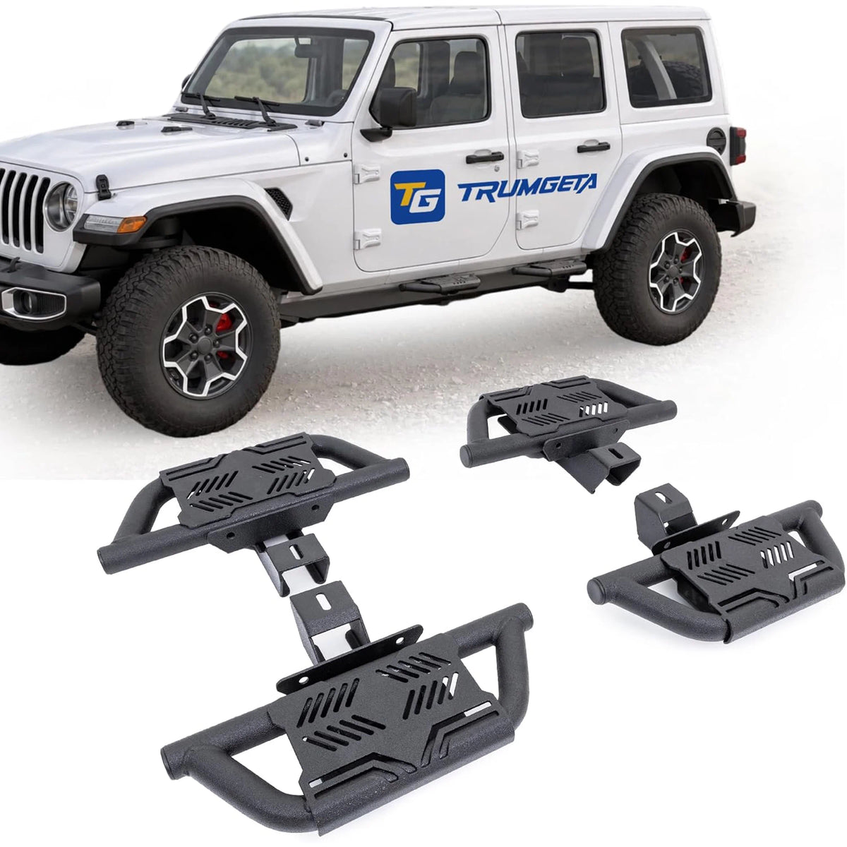 TRUMGETA Auxchemic® 232007 Side Steps for 2018-2026 Jeep Wrangler JL