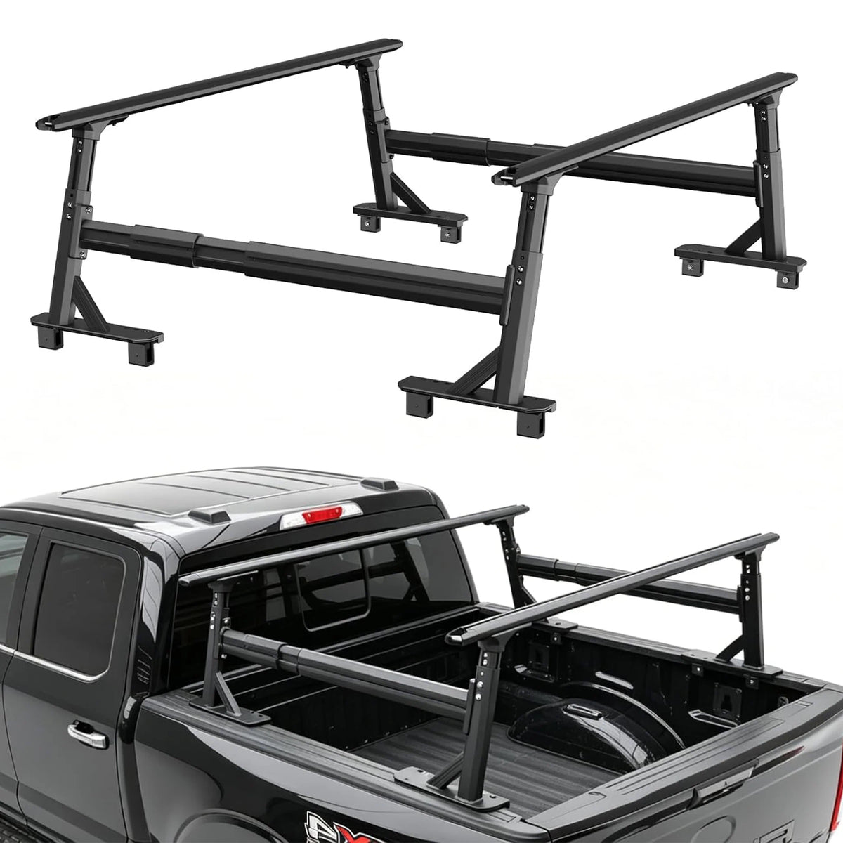 TRUMGETA Heavy Duty 1000LB Adjustable Bed Rack for Trucks - ULTRA