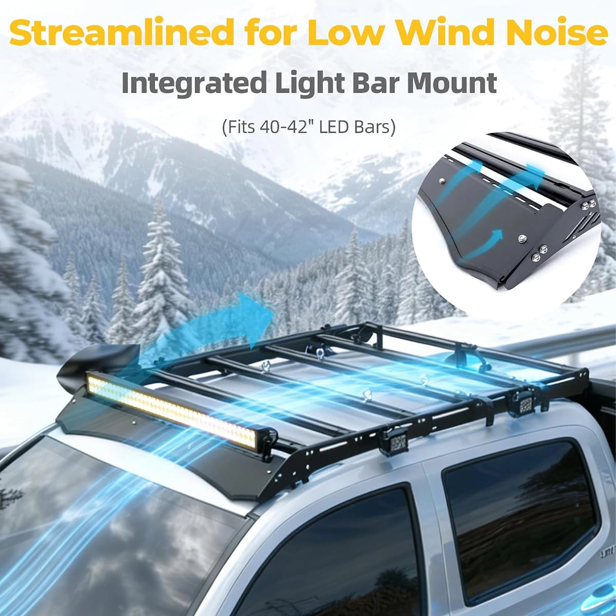TRUMGETA Heavy Duty Aluminum Roof Rack for 2015-2023 Toyota Tacoma