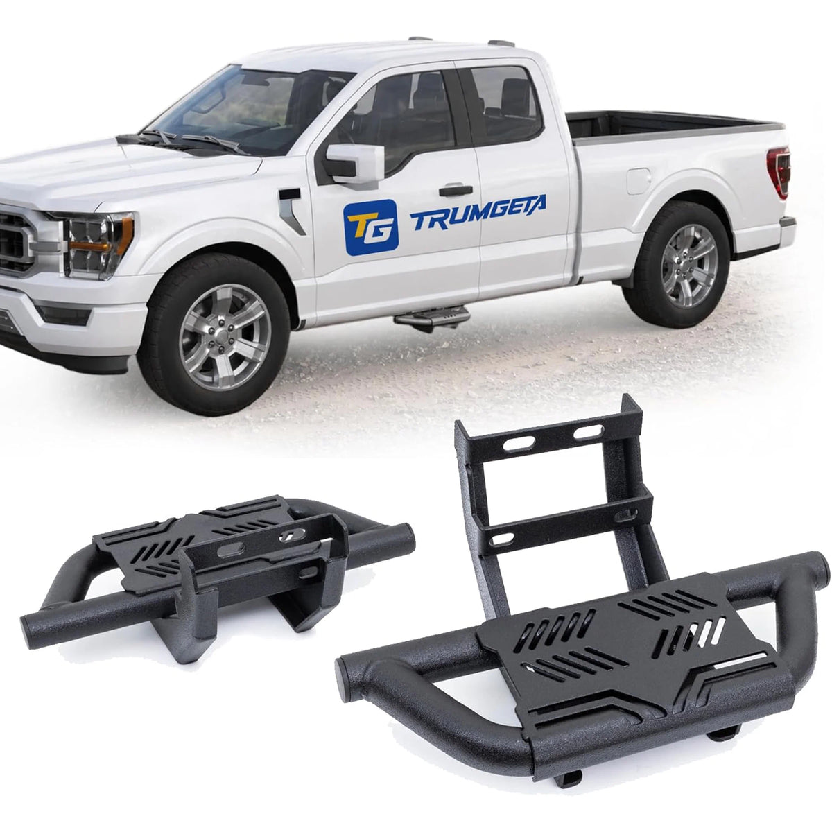 TRUMGETA 232002 Auxchemic® Side Steps for Ford F150 2015-2026 & F-250/F-350/F-450 2017-2026 -4
