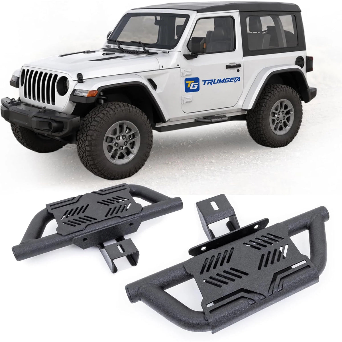 TRUMGETA Auxchemic® 232008 Side Steps for 2018-2026 Jeep Wrangler JL