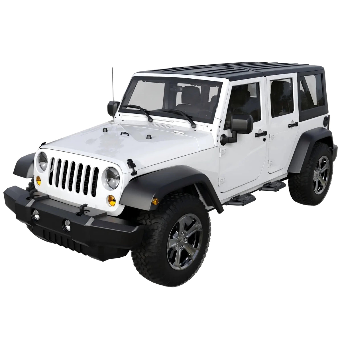 TRUMGETA Auxchemic® 232009 Side Steps for 2007-2018 Jeep Wrangler JK, NOT for Rock Rails