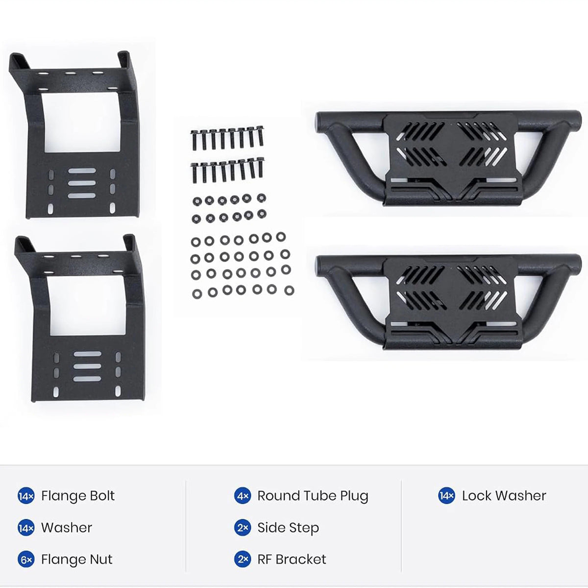 TRUMGETA Auxchemic® 232022 Side Steps for 2019-2026 Dodge Ram 1500 Crew Cab