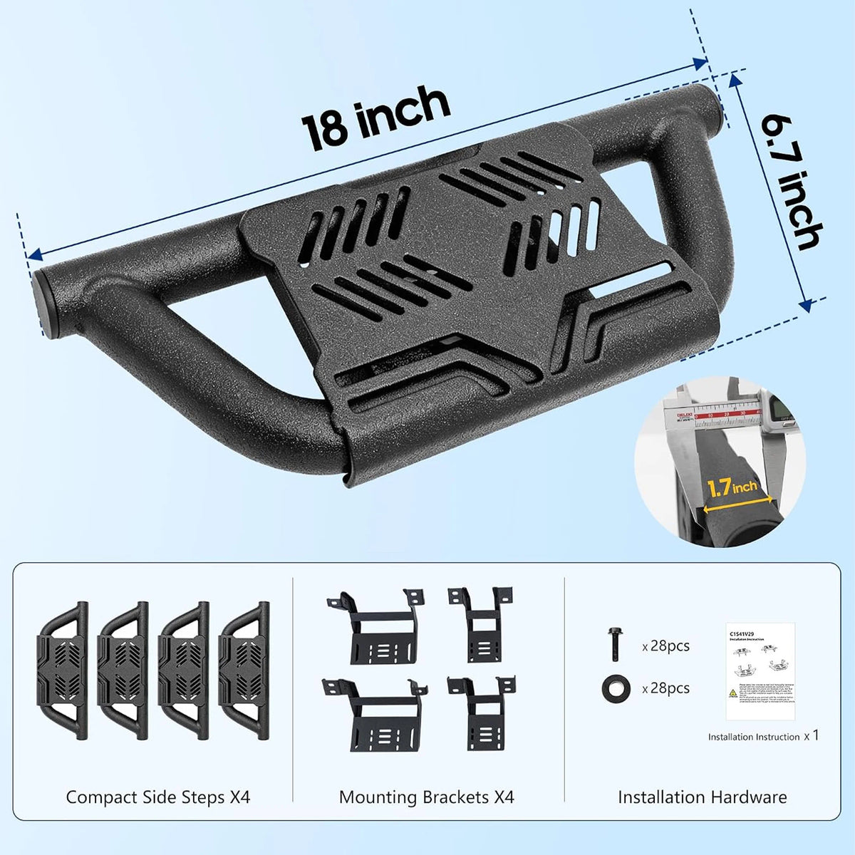 TRUMGETA Auxchemic® 232033 Side Steps for 2022-2026 Toyota Tundra