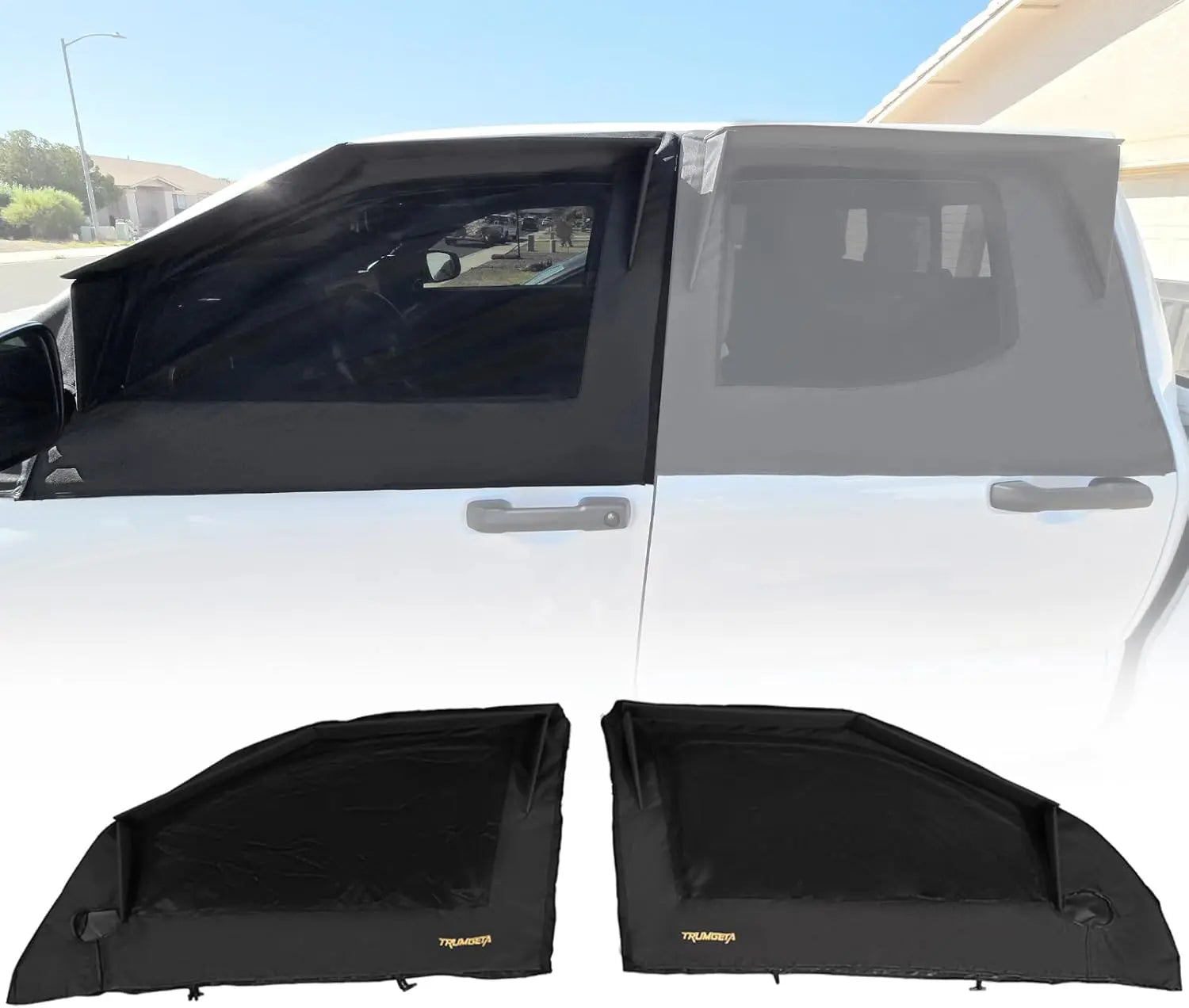 TRUMGETA 4-in-1 Sunshade Window Covers for Toyota Tacoma 2024 2025