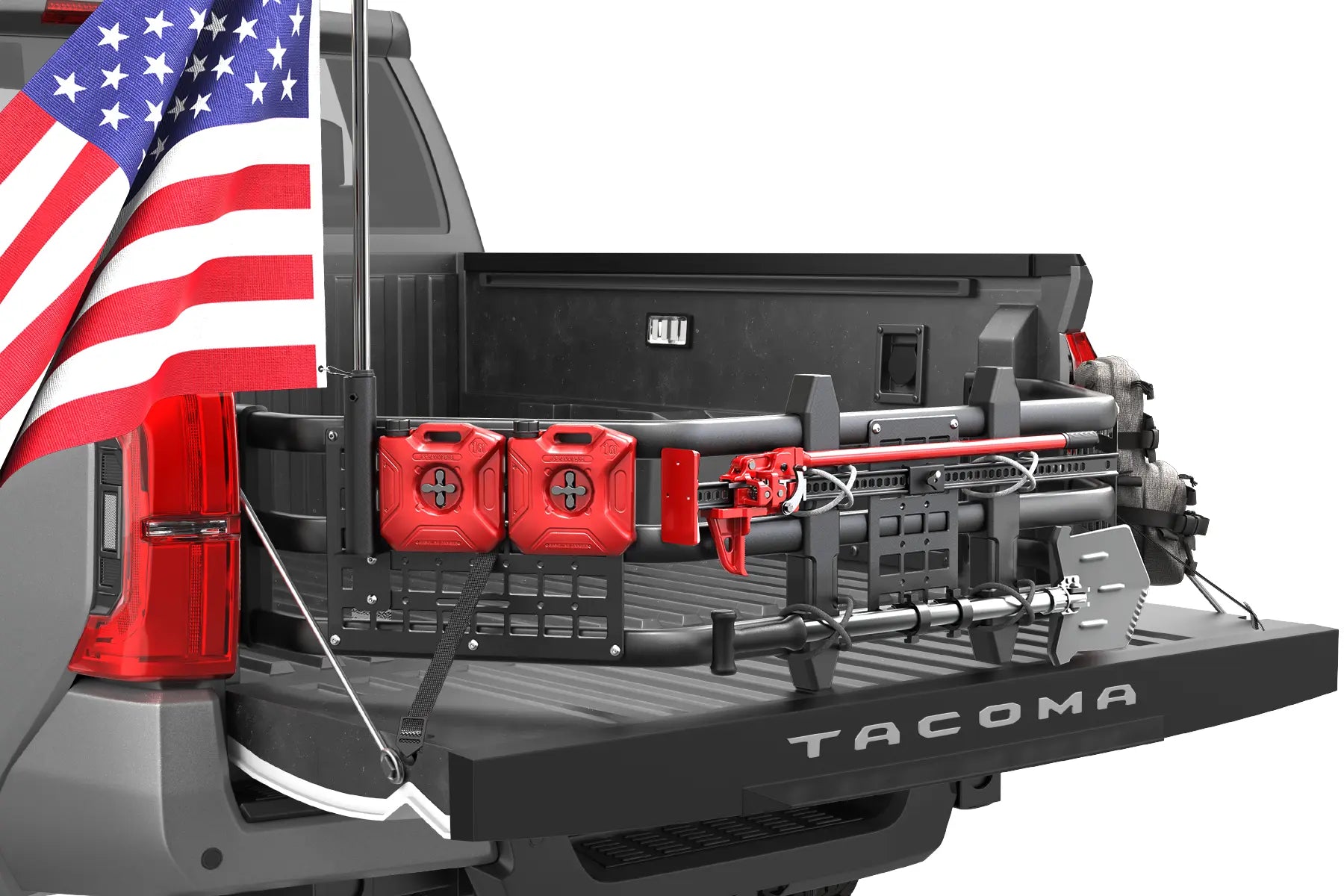 Toyota Tacoma Bed Extender for 2005-2025 Models with Molle Panel - Extend Cargo Space for Camping, Bikes & Furniture - TRUMGETA