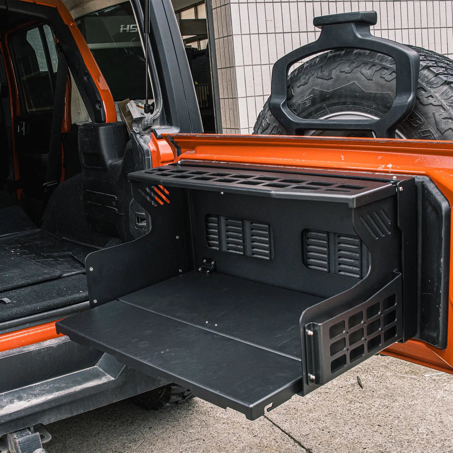 Tailgate Table and Foldable Molle Panel fit for Jeep Wrangler JK JKU JL JLU 2007-2025 2/4 Door-1
