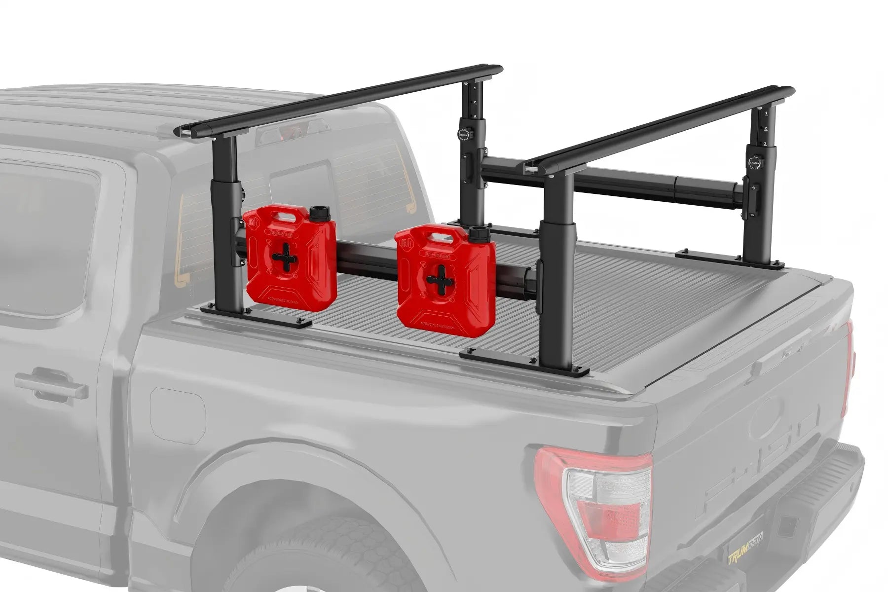 TRUMGETA Truck Bed Rack Fit for F150,Silverado,Ram with Tonneau Cover, 800 LBS.Adjustable Ladder Rack, Heavy-Duty Pickup Rack Extendable Bed Rack with Side Bars