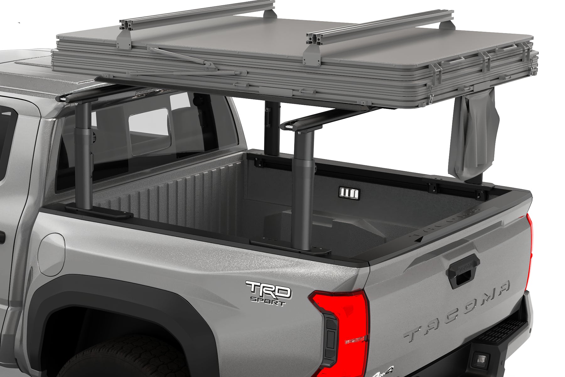TRUMGETA 800 LBS Adjustable Truck Bed Rack for Toyota Tacoma & Jeep Gladiator With Inner Rails -2
