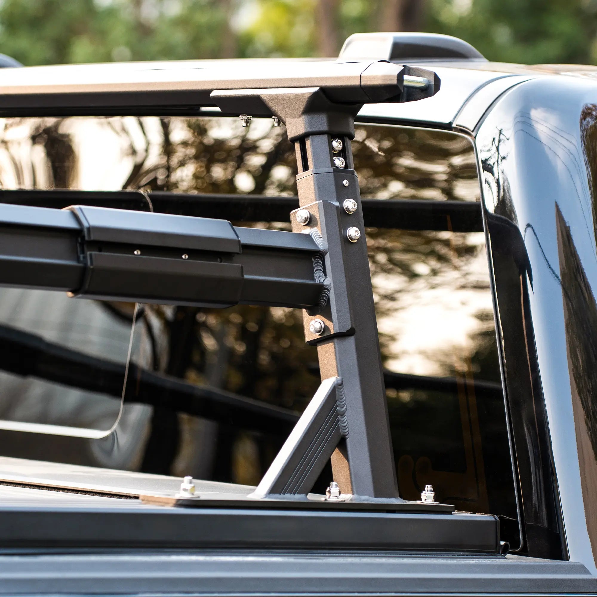 TRUMGETA Heavy Duty 800LB Adjustable Bed Rack for Trucks with Tonneau Cover -4