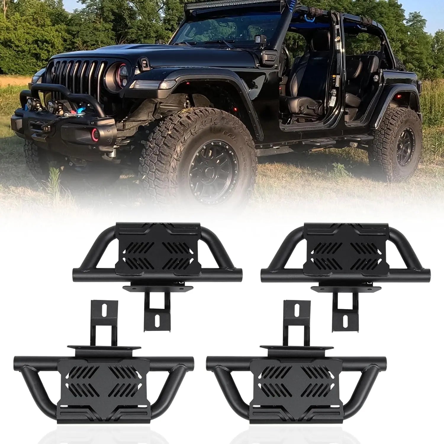 4X EZ Side Steps for 2018-2024 Jeep Wrangler JL-1