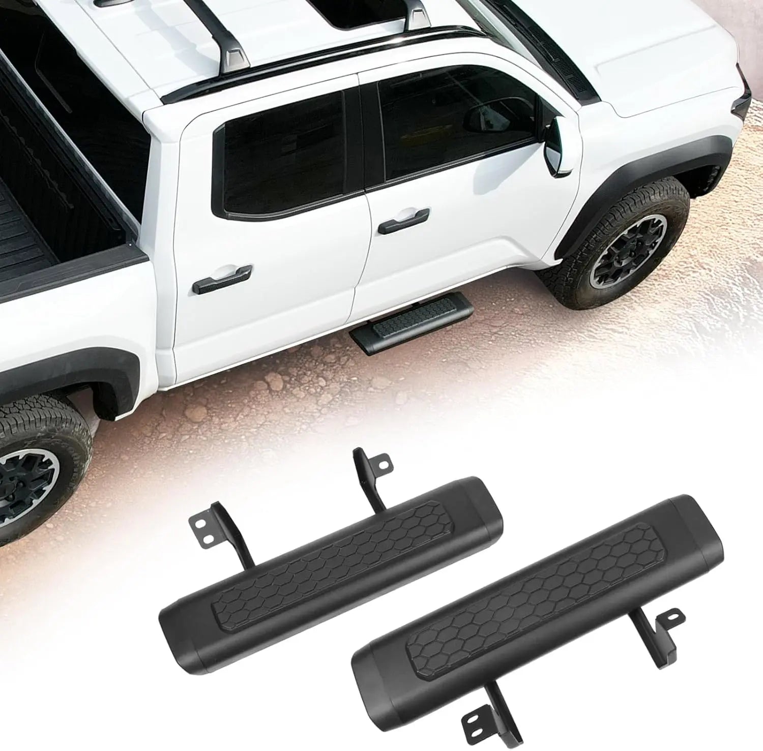 2PCS Upgrade EZ Side Steps for Toyota Tacoma 2024 2025+ Double Cab/Xtra Cab-1