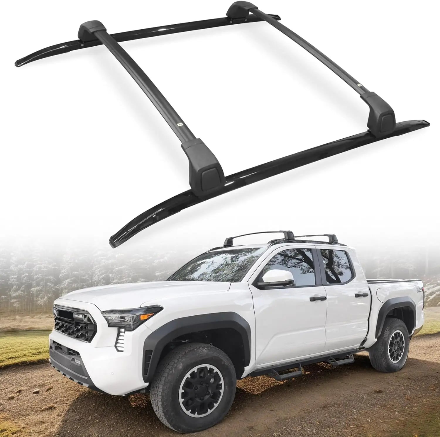 Lockable Roof Rack Cross Bars Kit for 2024 2025 Toyota Tacoma Double Cab-1