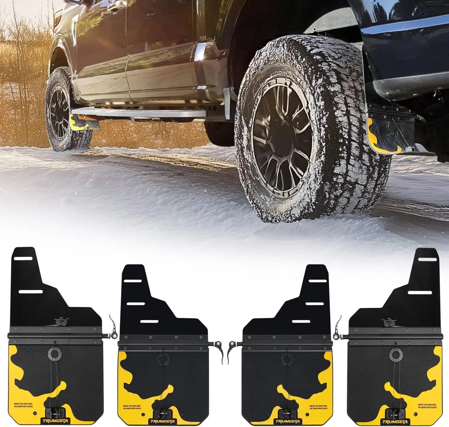 4PCS Upgraded Adjustable Truck Mud Flaps for Ford F150 2015-2020-1